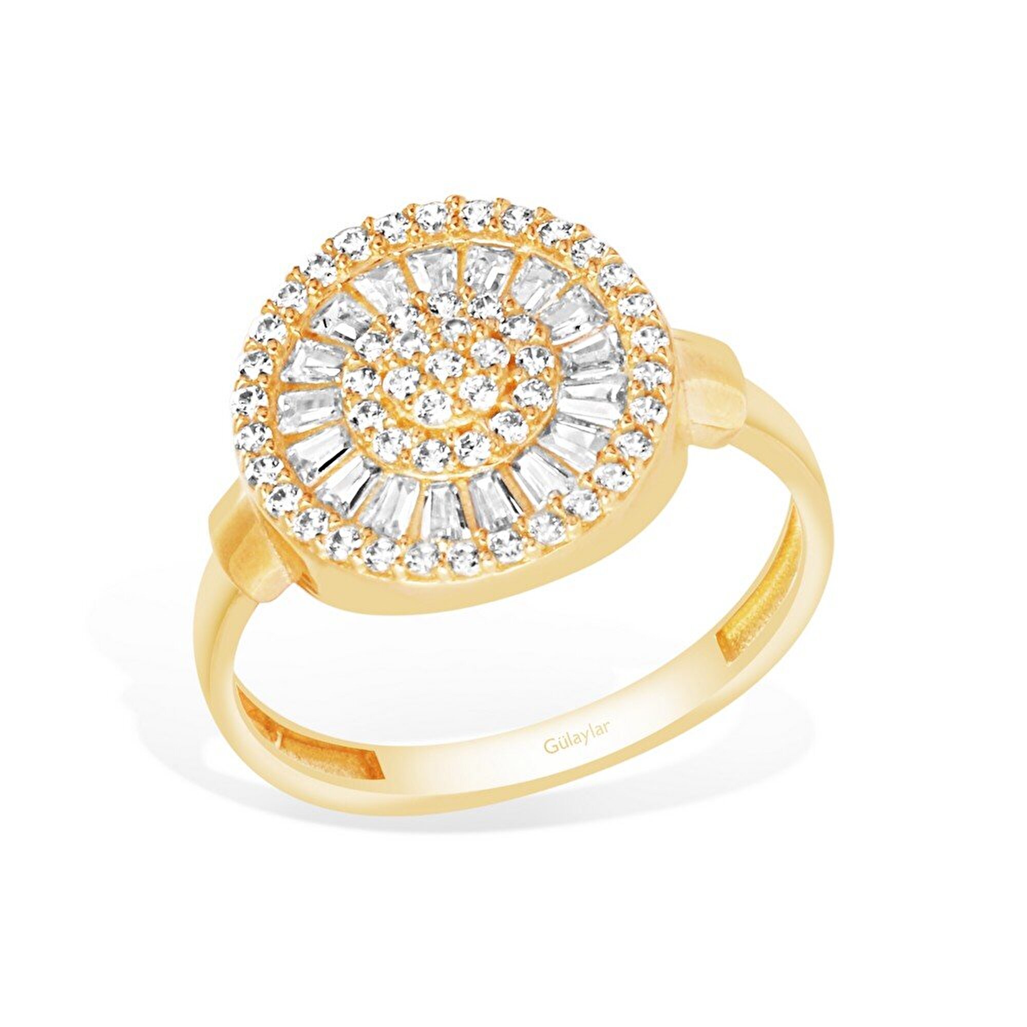 14 Ayar Sarı Altın Baget Yüzük