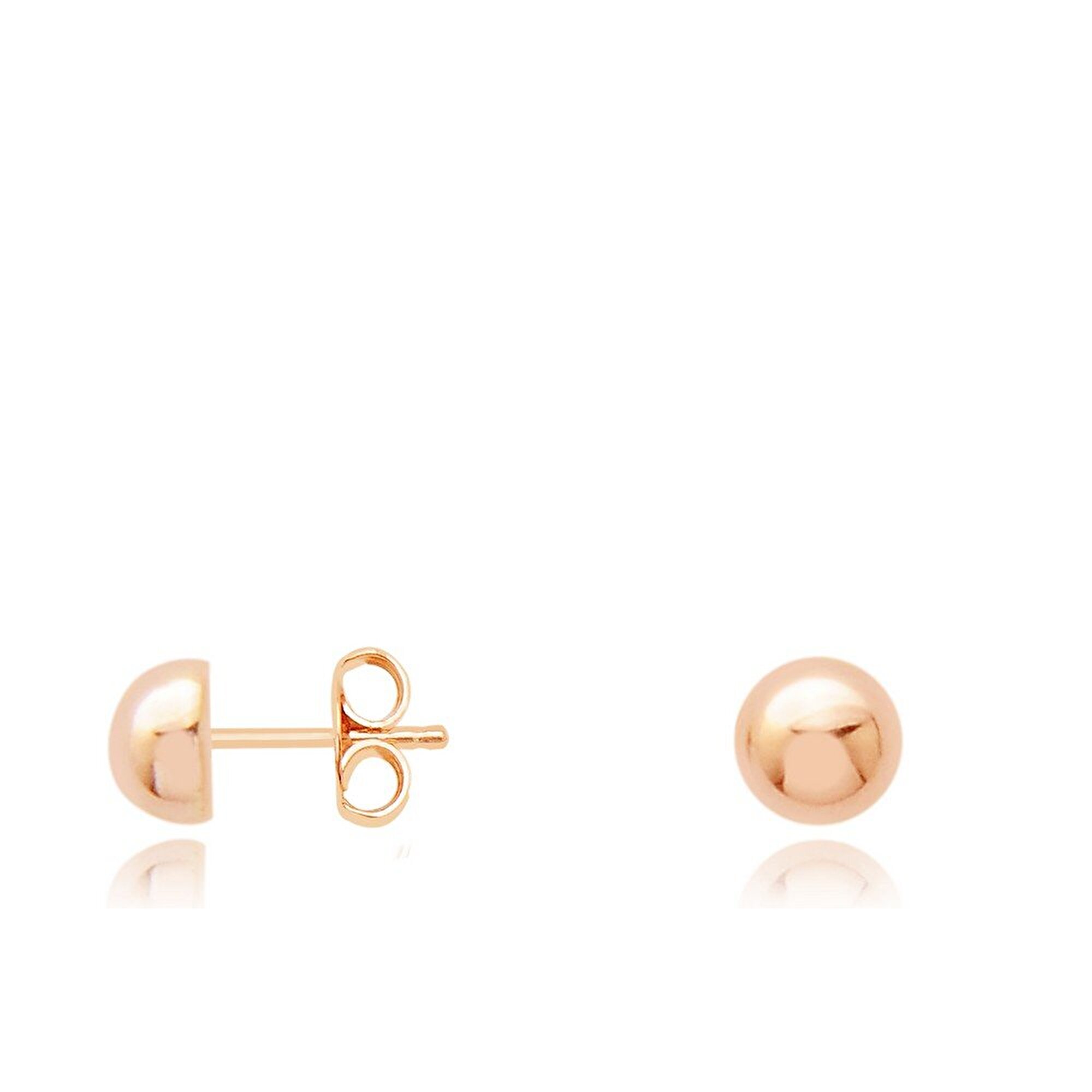 14 Ayar Rose Altın Top Küpe