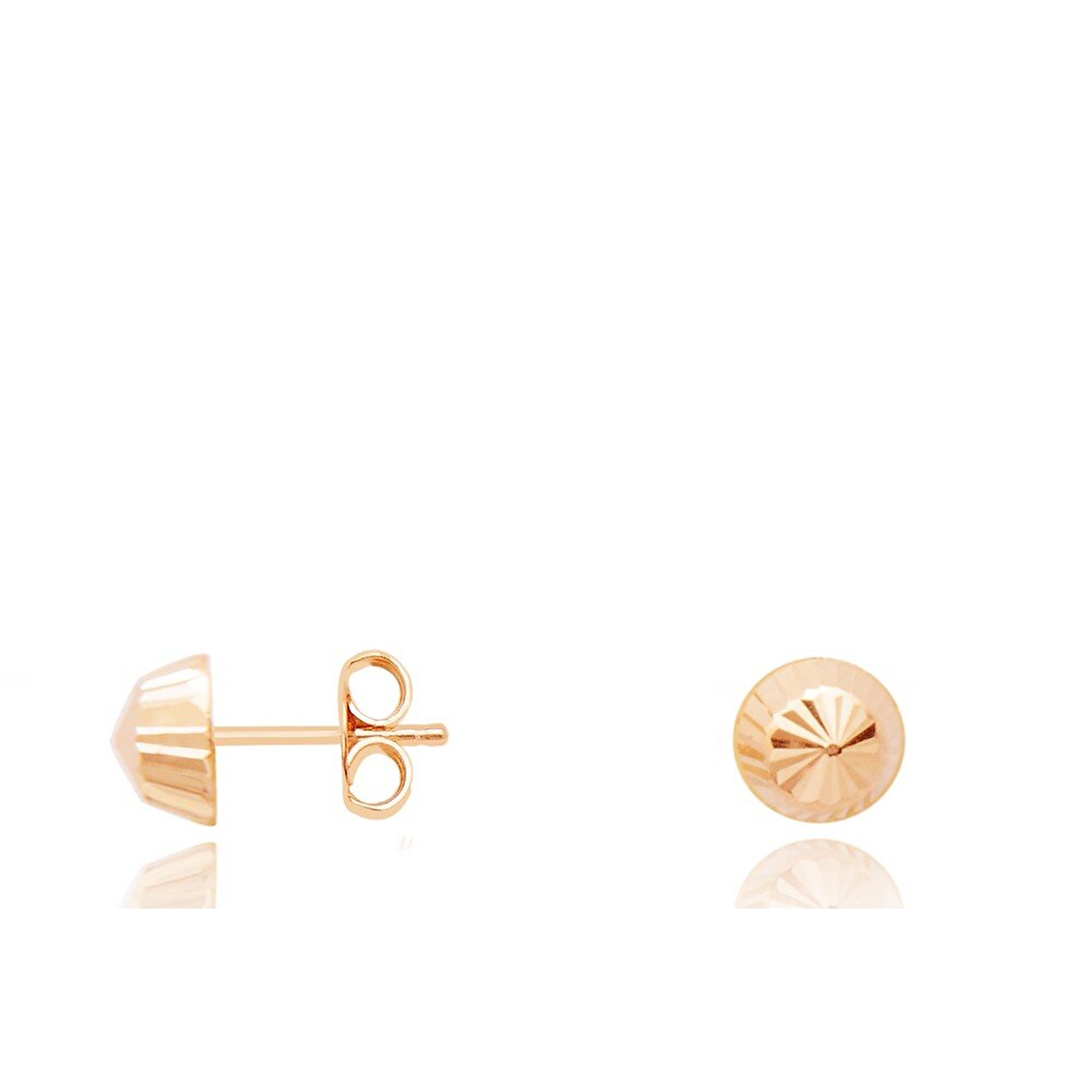 14 Ayar Rose Altın Top Küpe