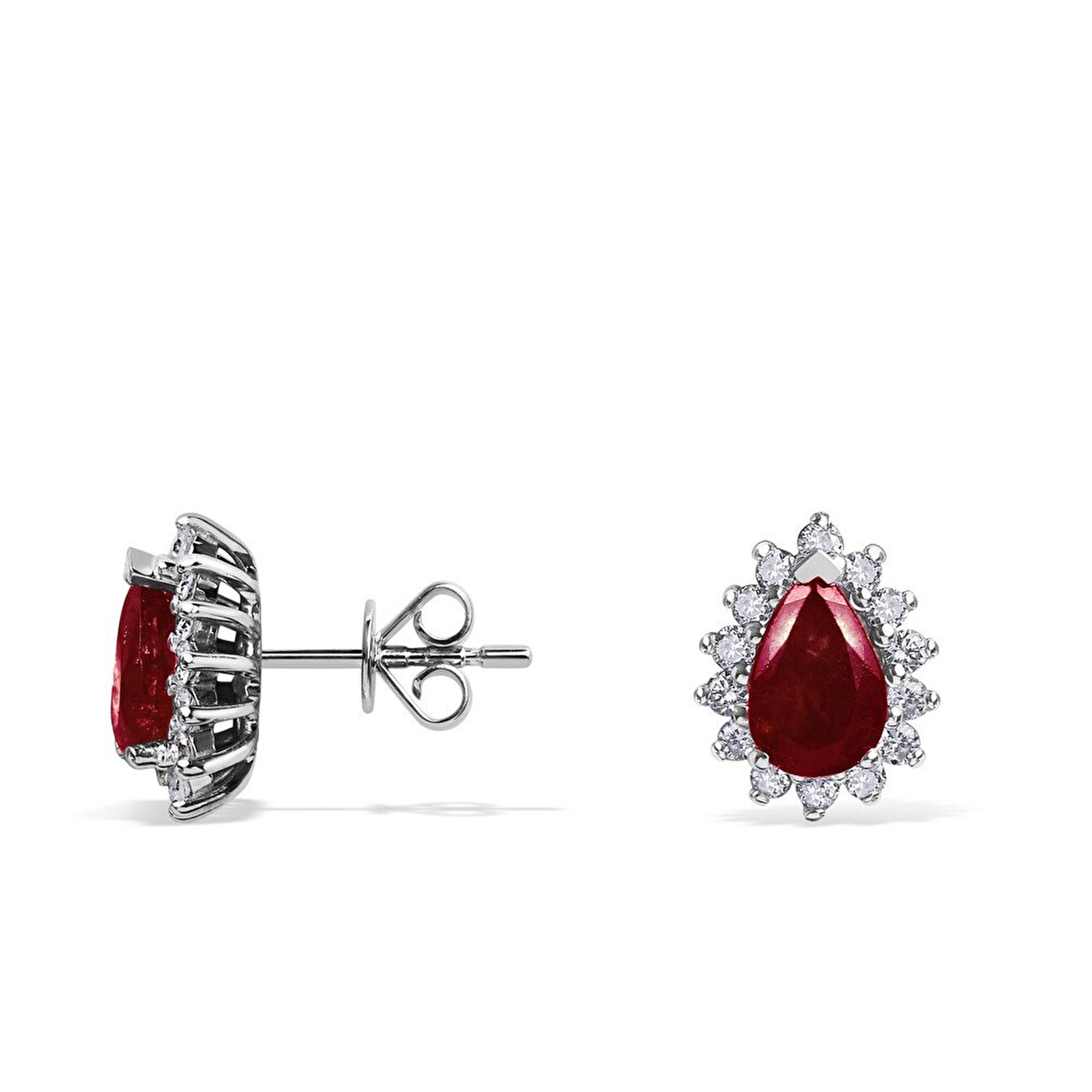 1,46 Karat Yakut Pırlanta Küpe