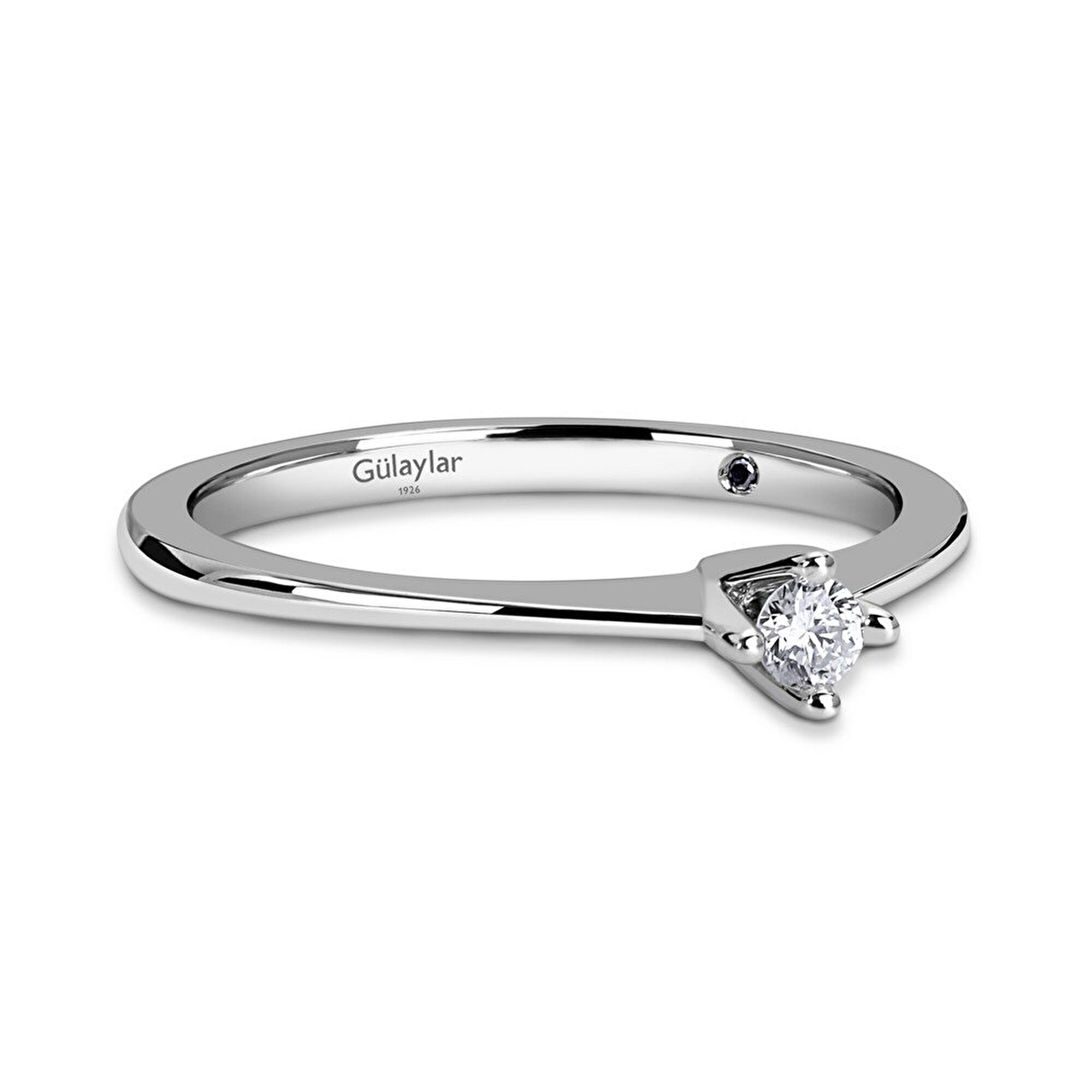 0,09 Karat Tektaş Pırlanta Yüzük