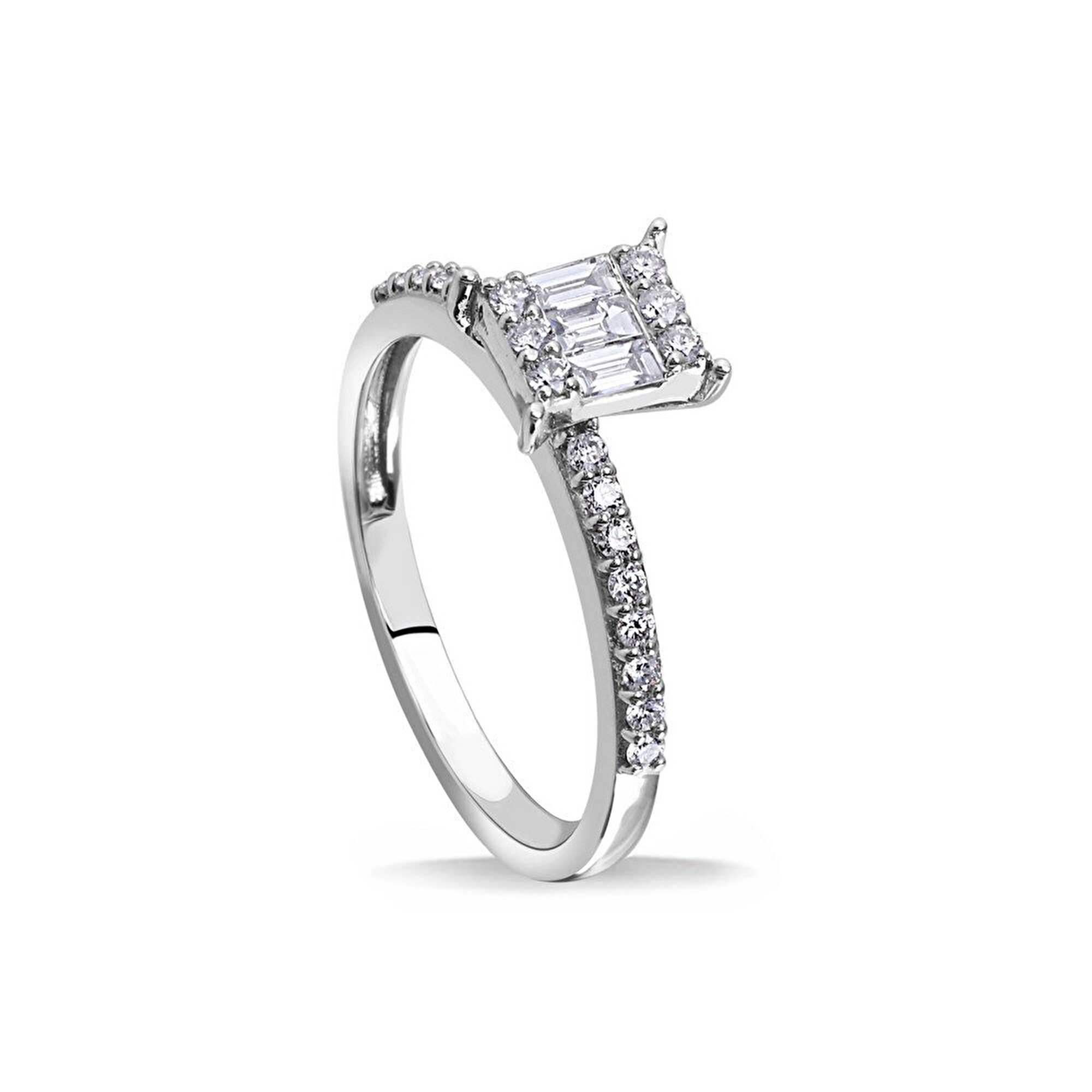 0,36 Karat Baget Pırlanta Yüzük