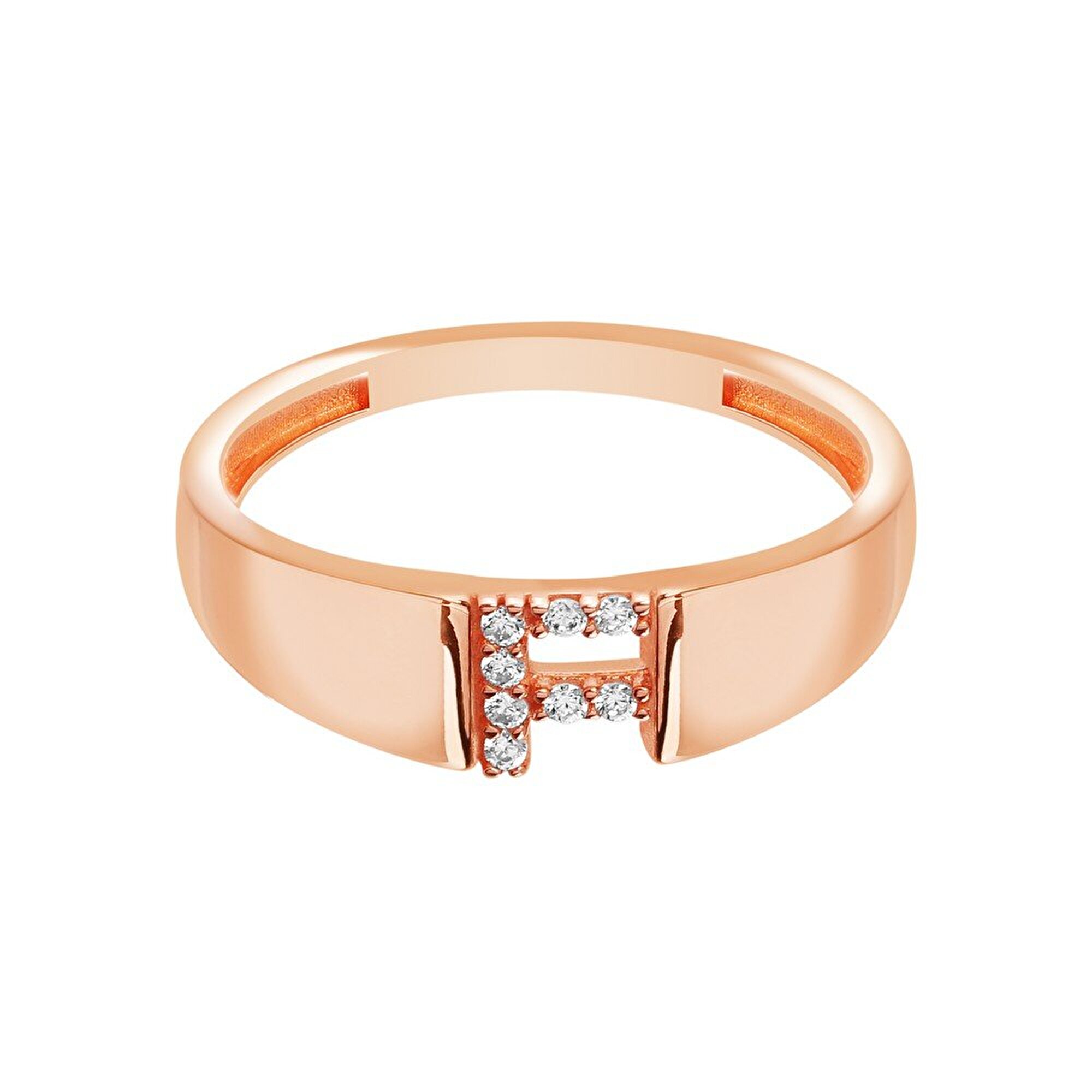 14 Ayar Rose Altın F Harf Yüzük