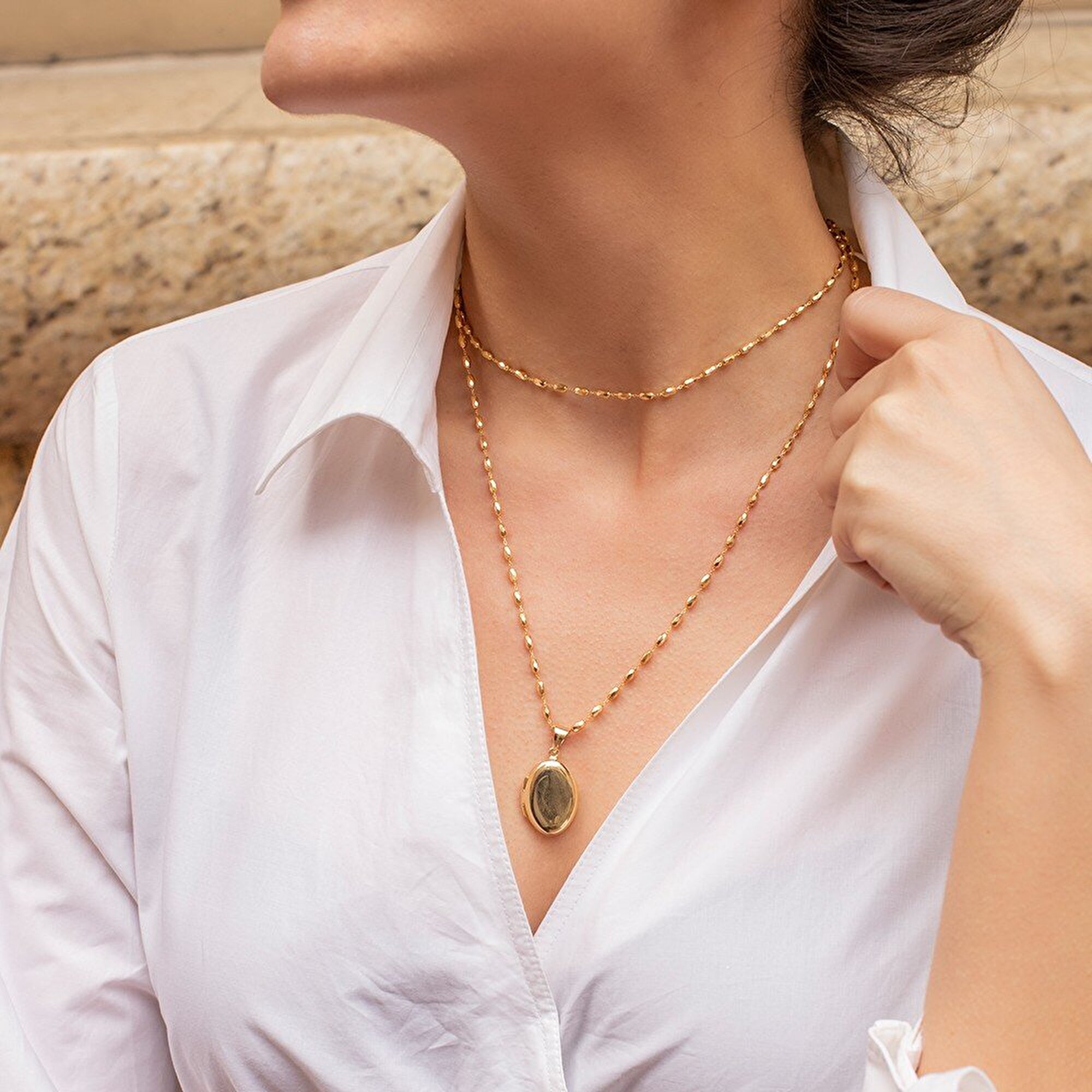 14 Ayar Sarı Altın Fotoğraflı Kolye Ucu