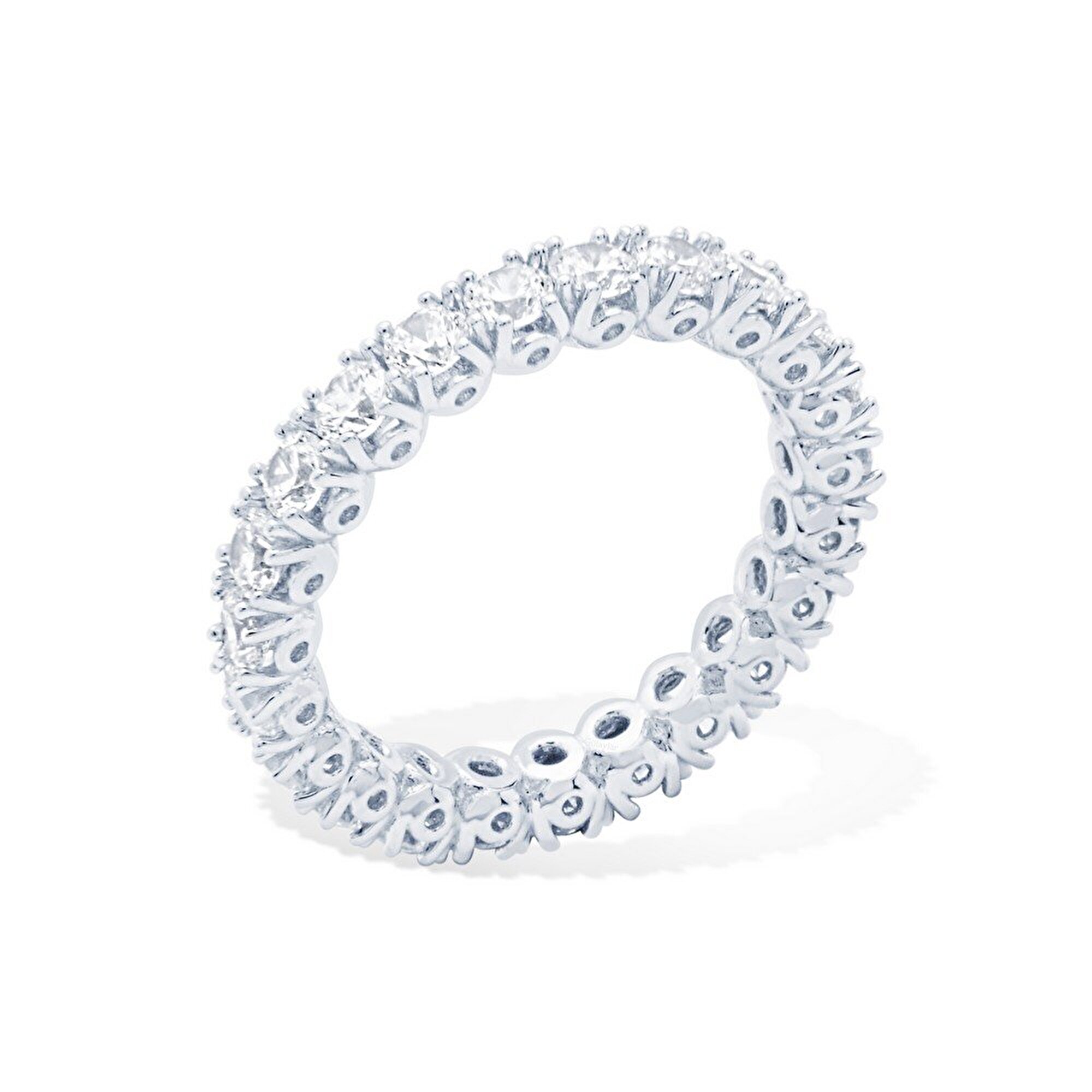 14 Ayar Beyaz Altın Tamtur Yüzük