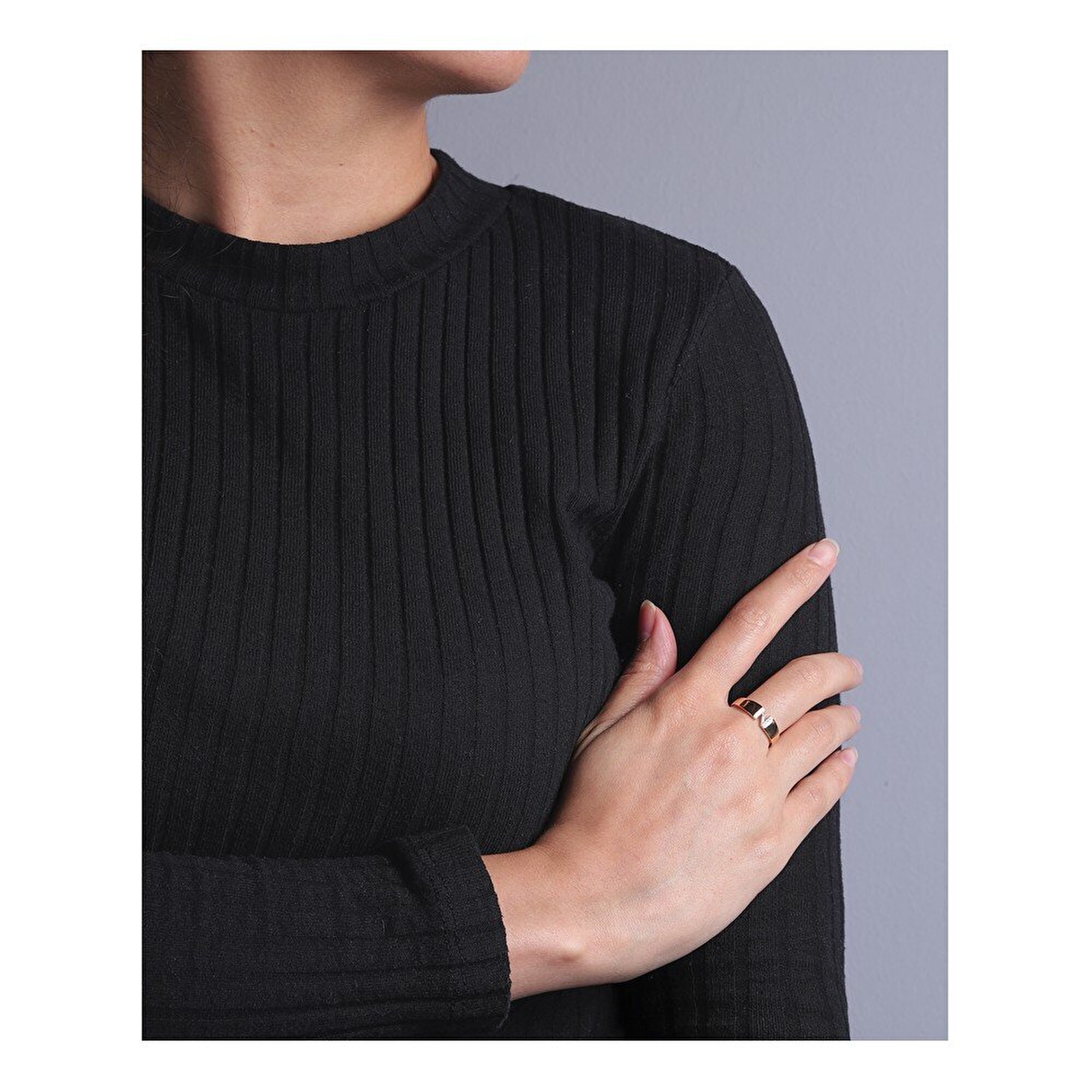 14 Ayar Rose Altın N Harf Yüzük