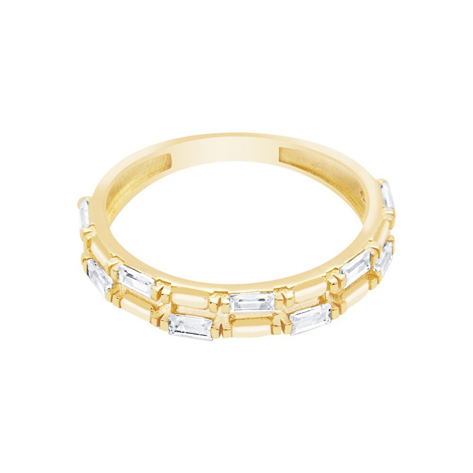 14 Ayar Sarı Altın Baget Yüzük