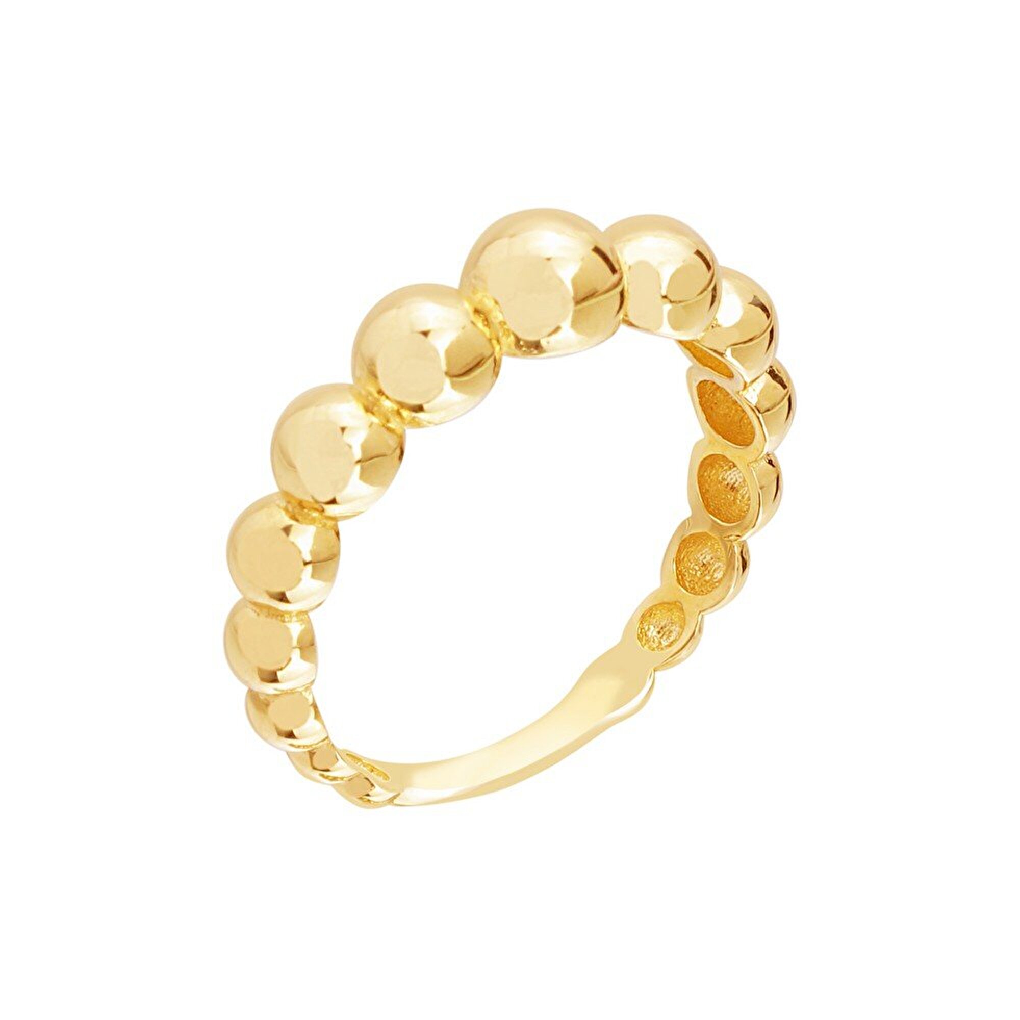 14 Ayar Sarı Altın Trend Minimal Yüzük