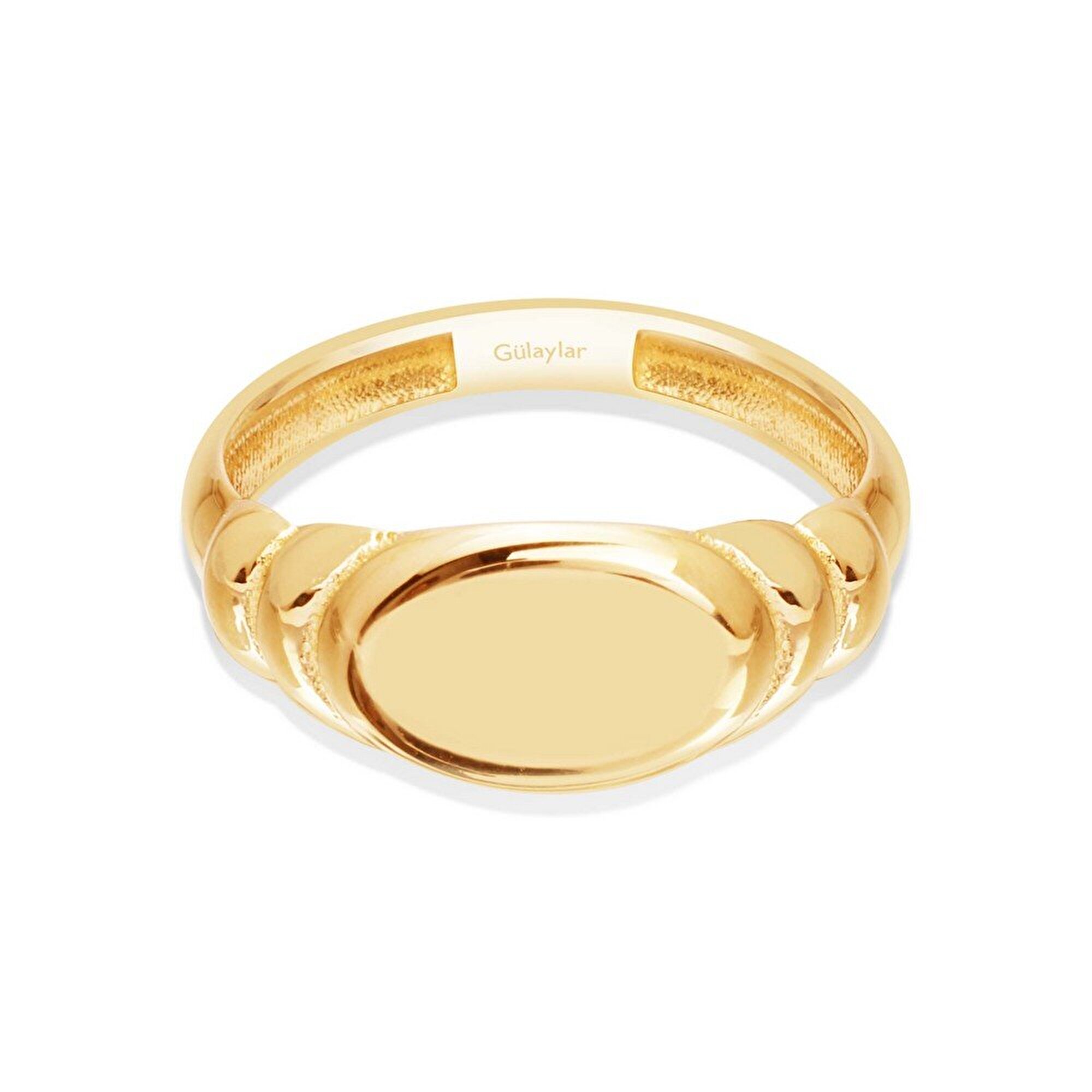 14 Ayar Sarı Altın Kişiye Özel Harf Yüzük