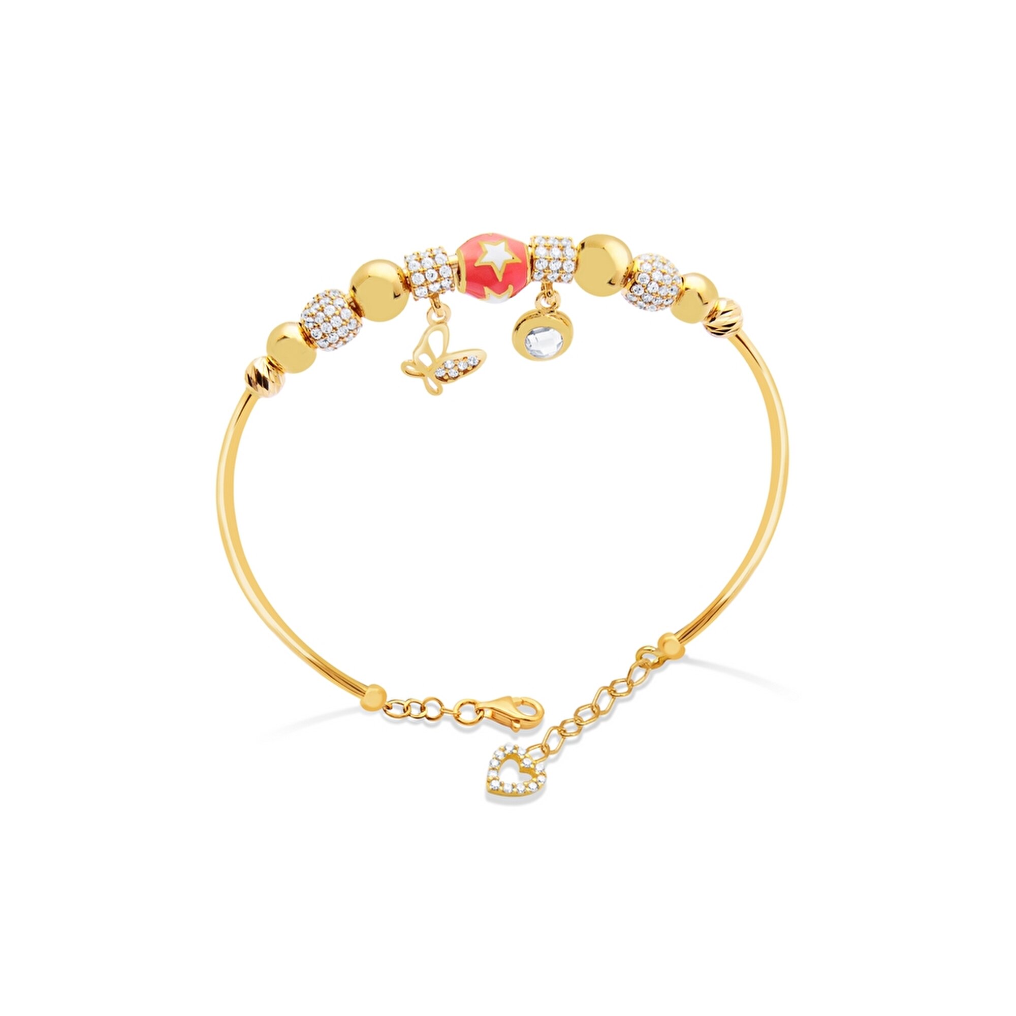 22 Ayar Sarı Altın Charm Bilezik