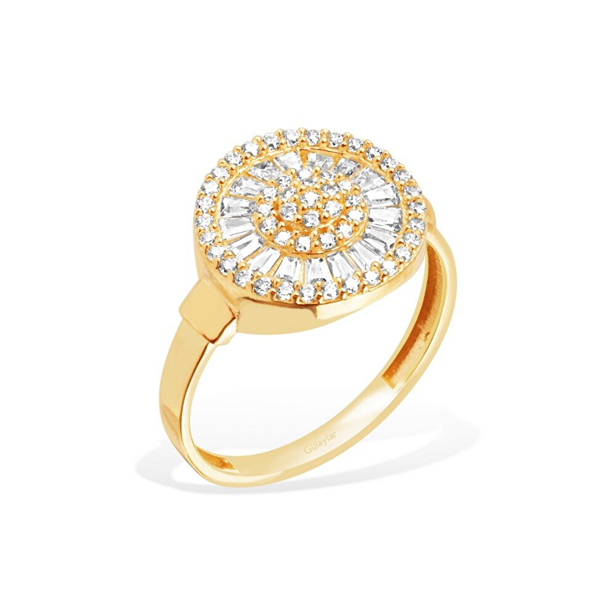 14 Ayar Sarı Altın Baget Yüzük