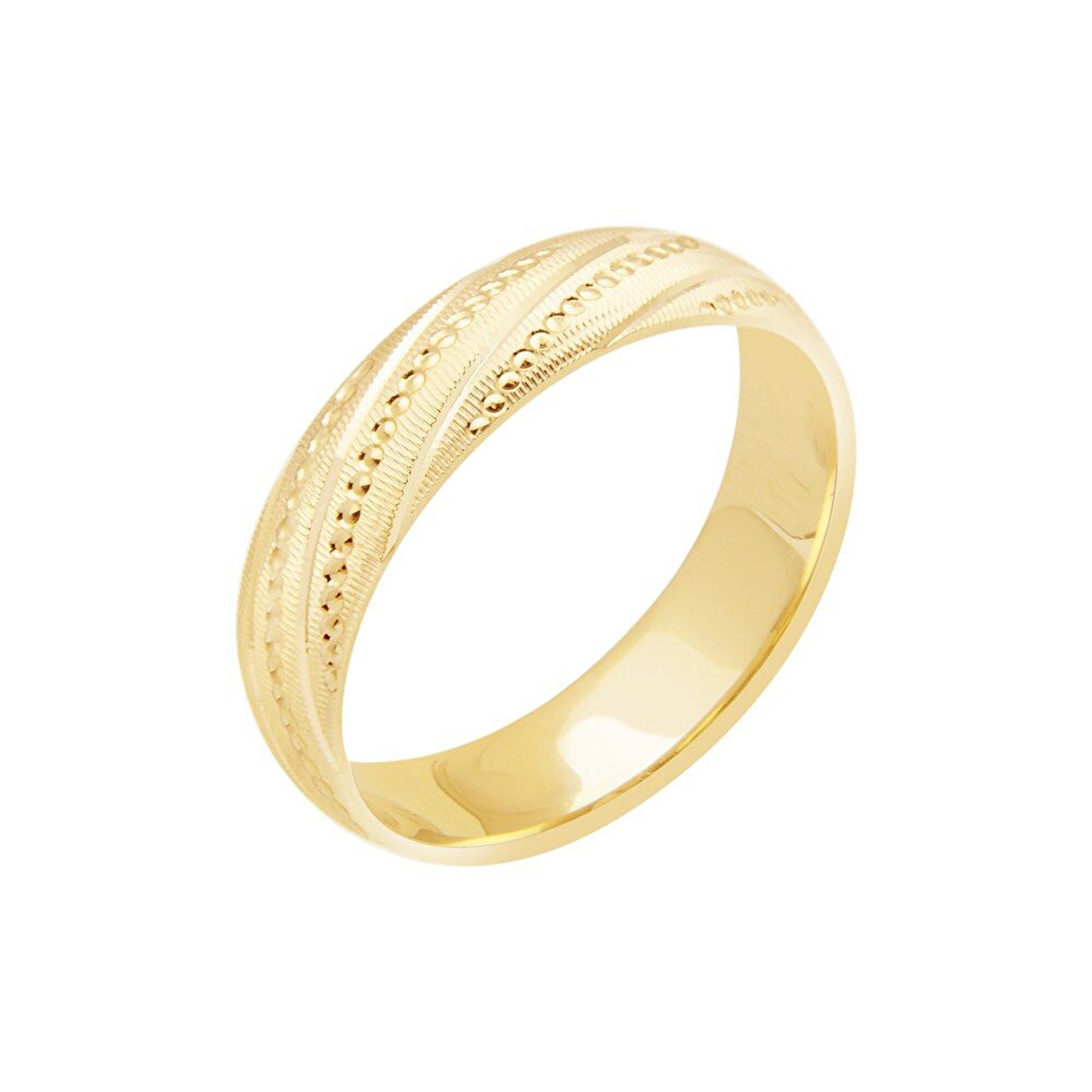 14 Ayar Sarı Altın Modern Alyans