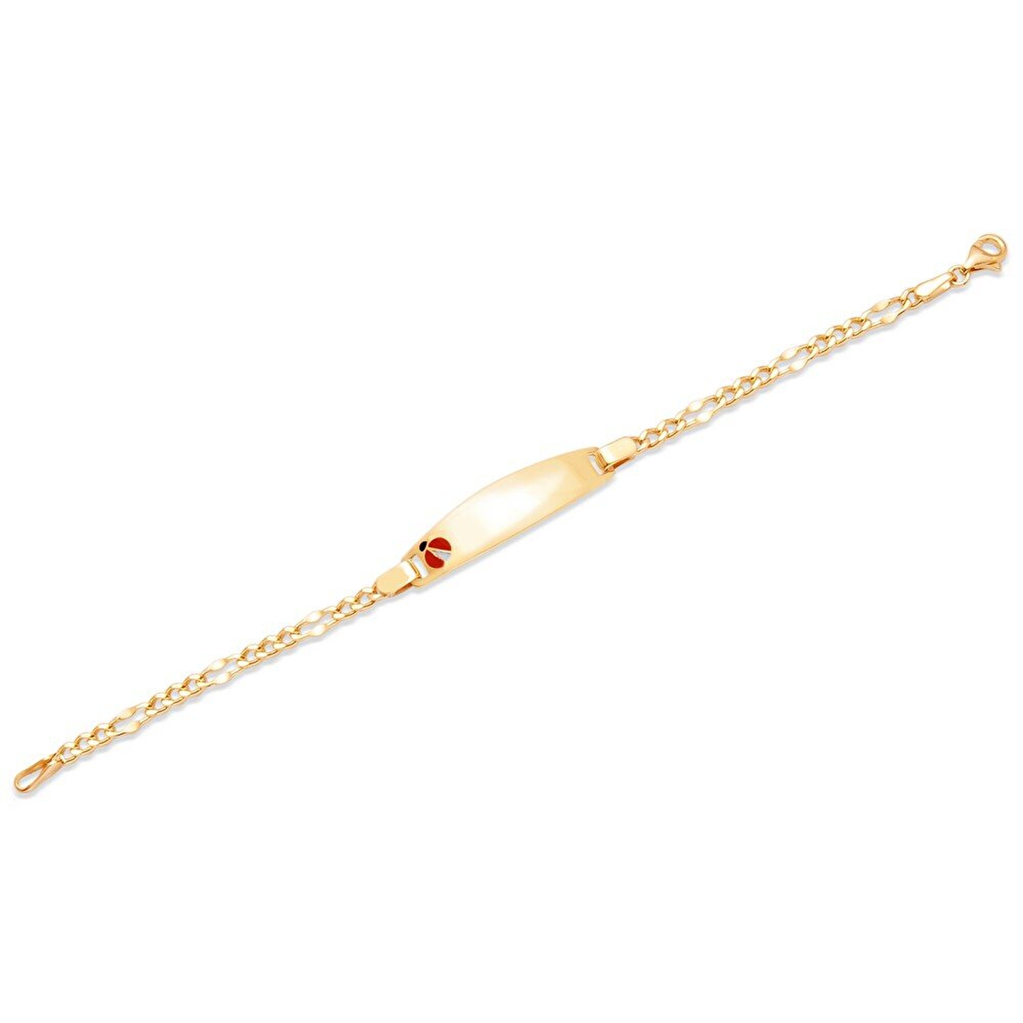 14 Ayar Sarı Altın Künye Bileklik