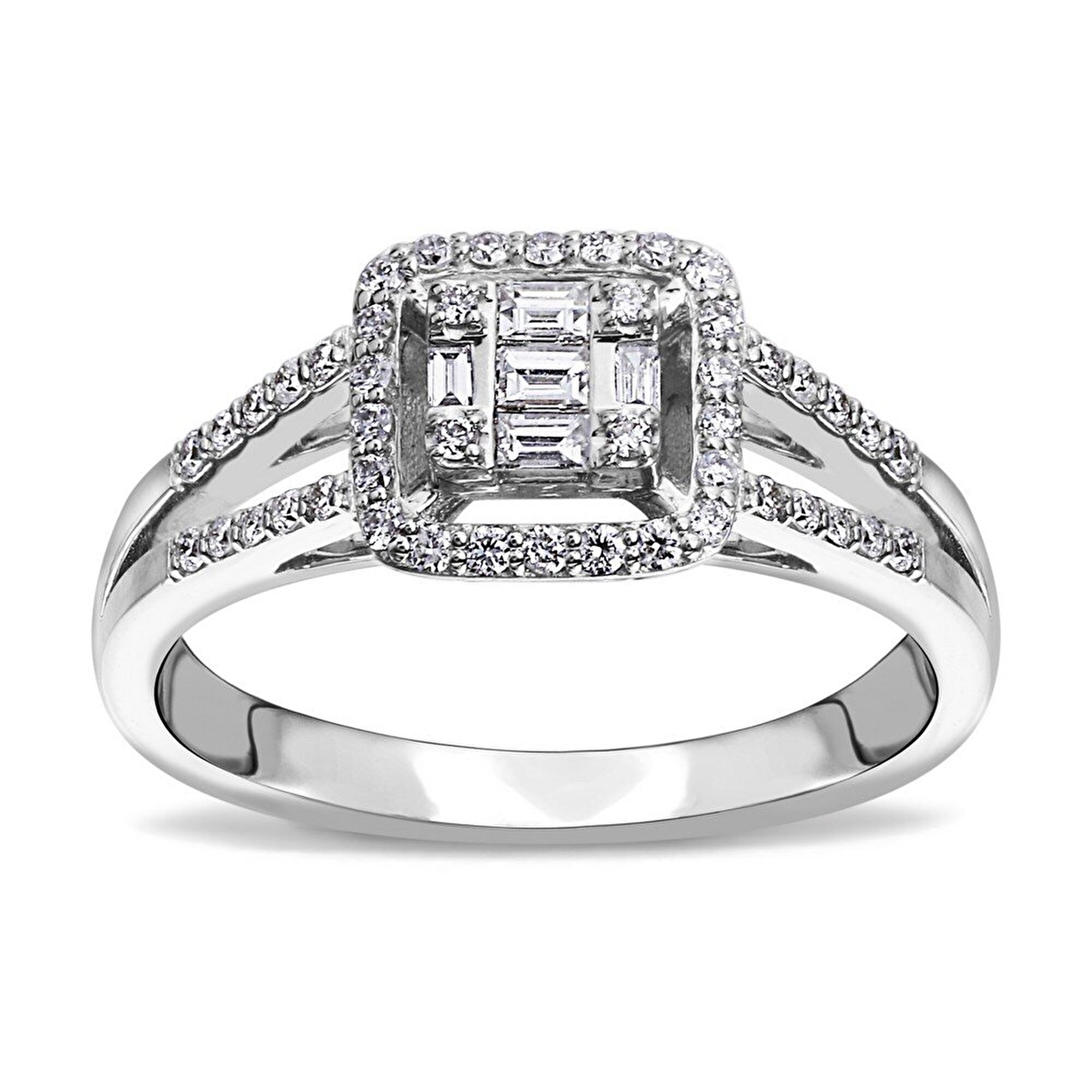 0,34 Karat Baget Pırlanta Yüzük