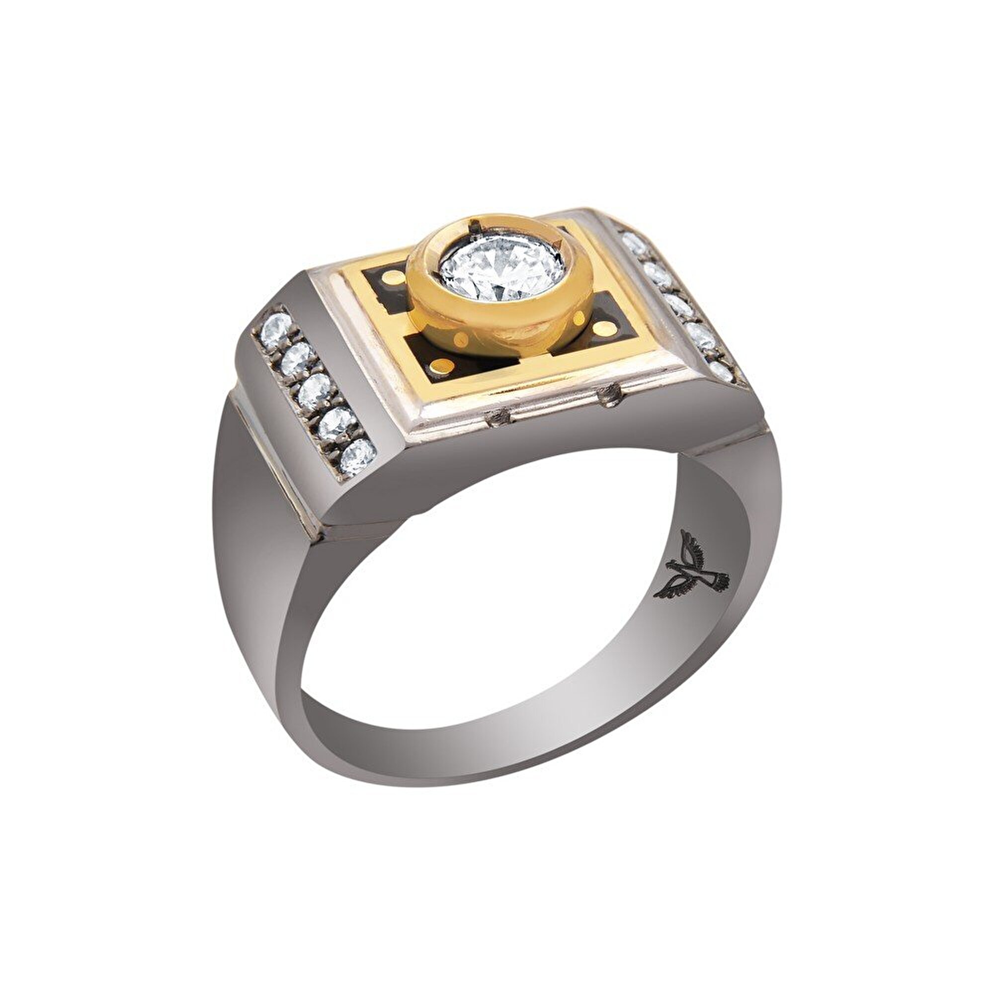 14 Ayar 3 Renkli Altın Erkek Yüzük