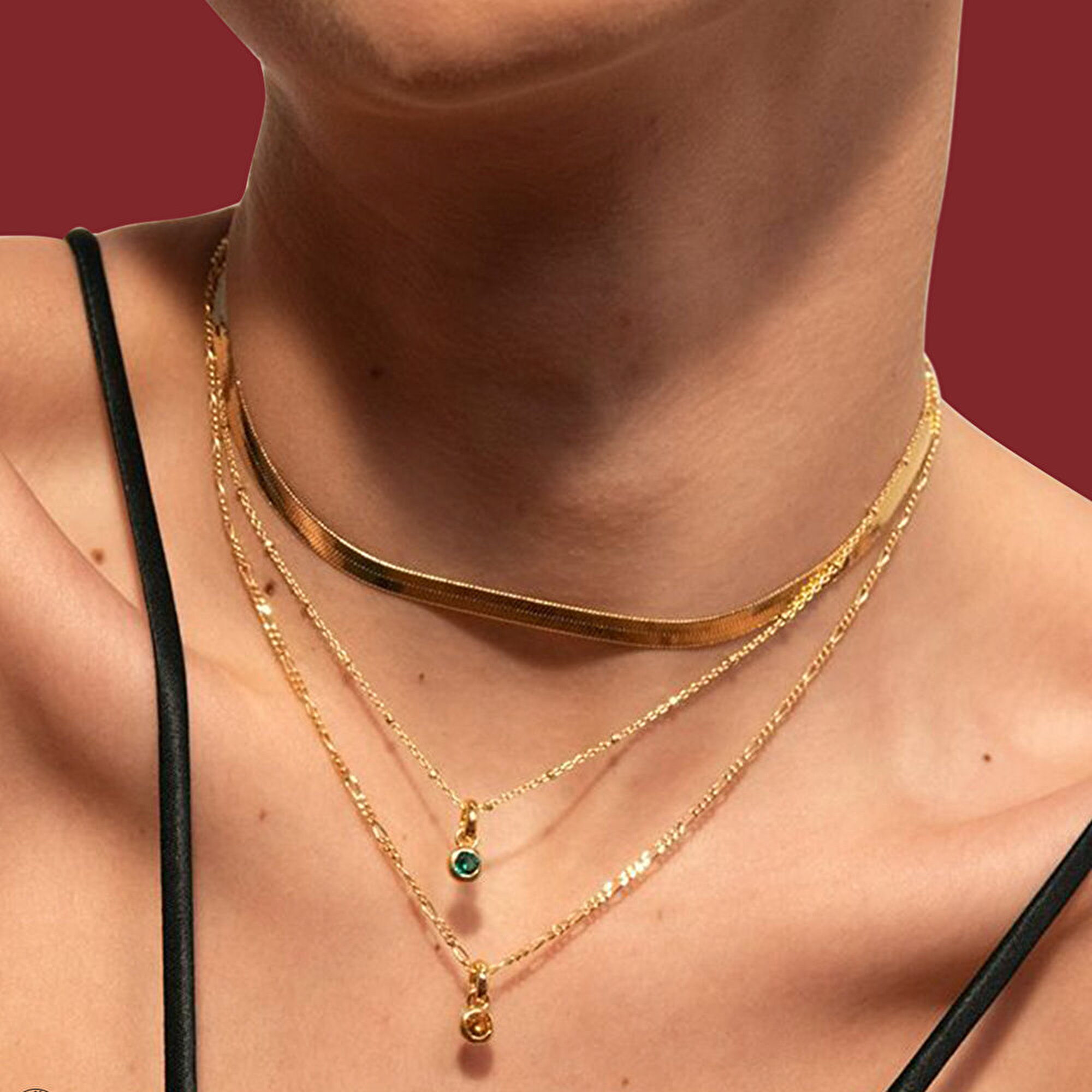 14 Ayar Sarı Altın Mayıs Doğum Taşı Kolye Ucu