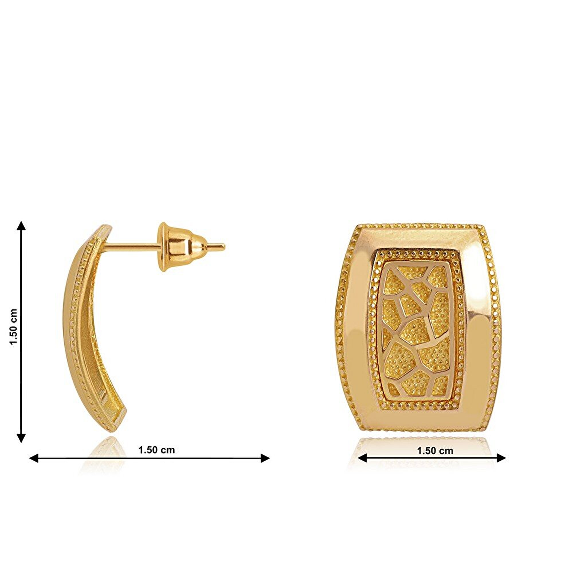 22 Ayar Sarı Altın Trabzon Küpe