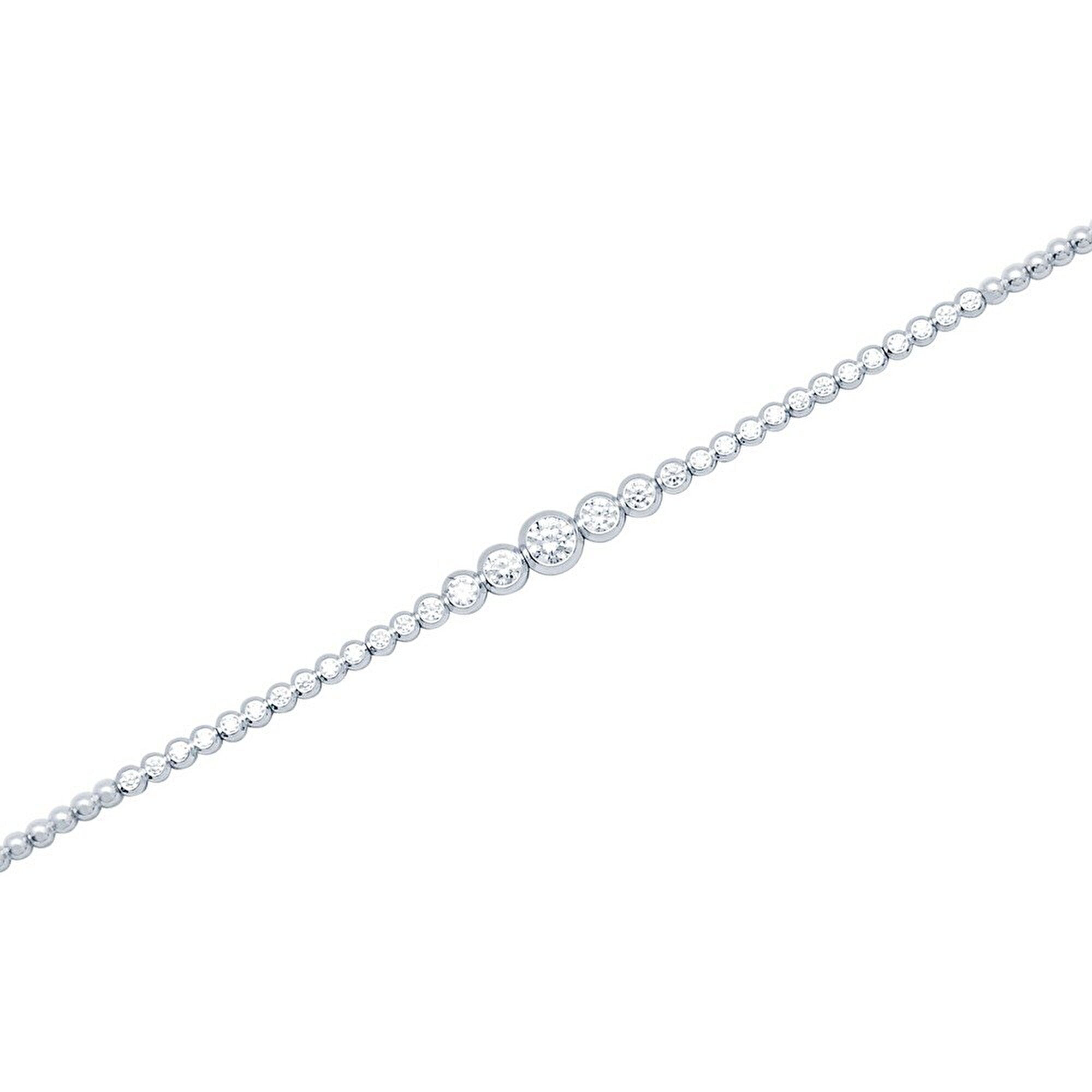 14 Ayar Beyaz Altın Su Yolu Bileklik