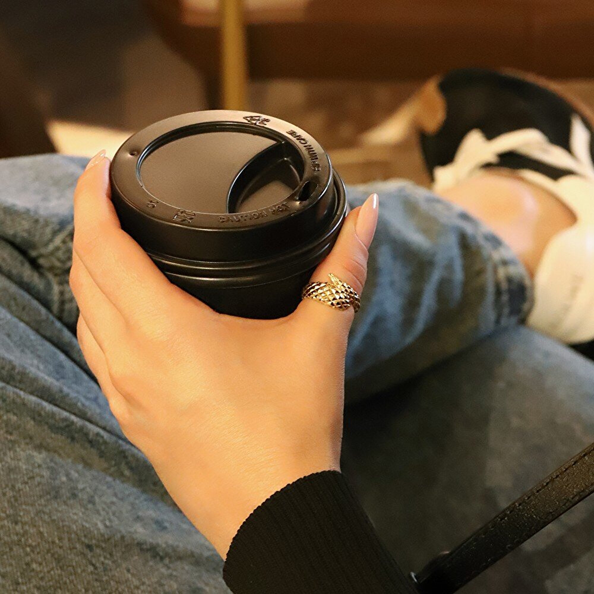 14 Ayar Sarı Altın Yılan Figürlü Yüzük