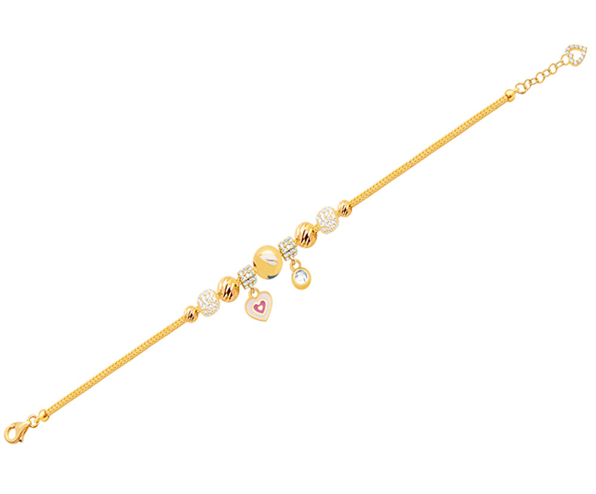 22 Ayar Sarı Altın Charm Bileklik