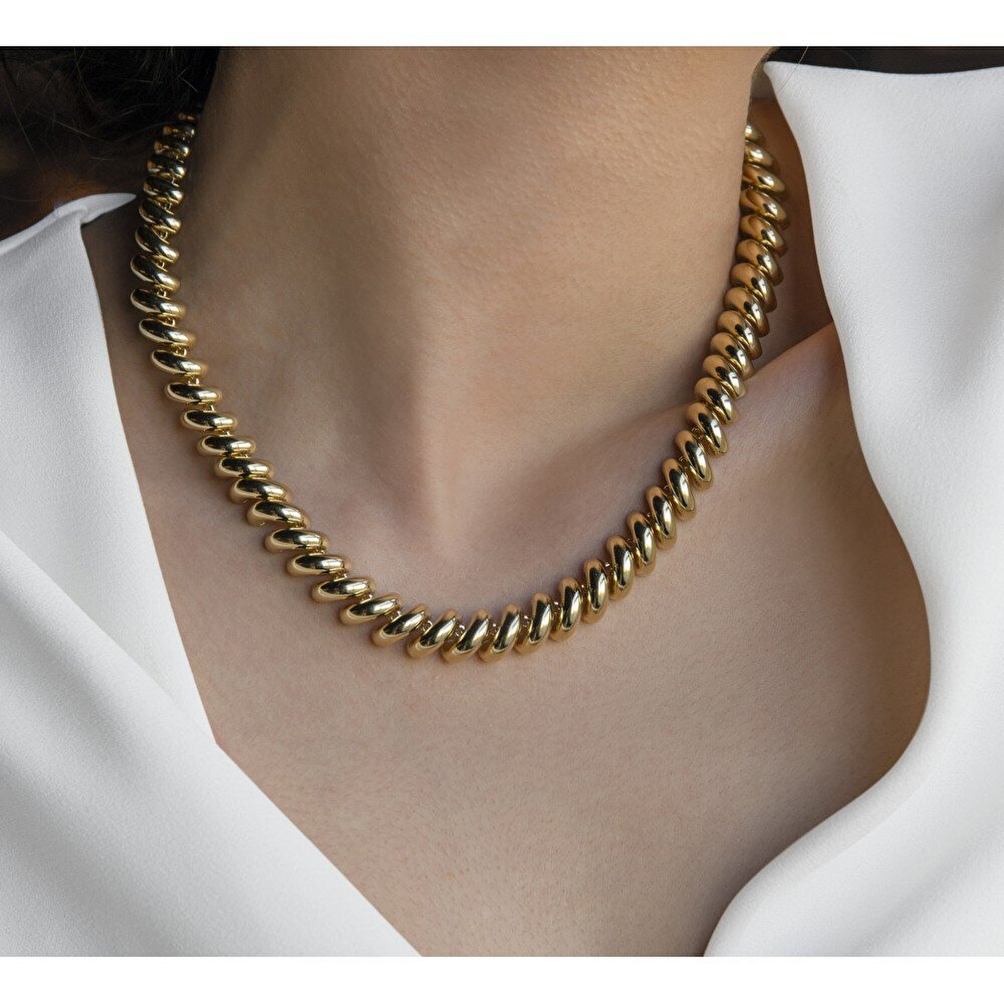 14 Ayar Sarı Altın Trend Gerdanlık