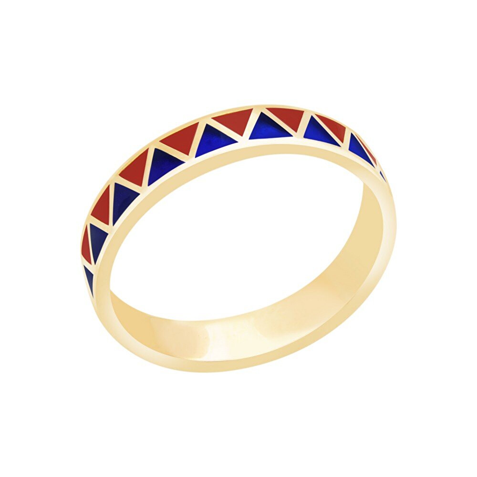 14 Ayar Sarı Altın Kırmızı Mavi Mineli Yüzük