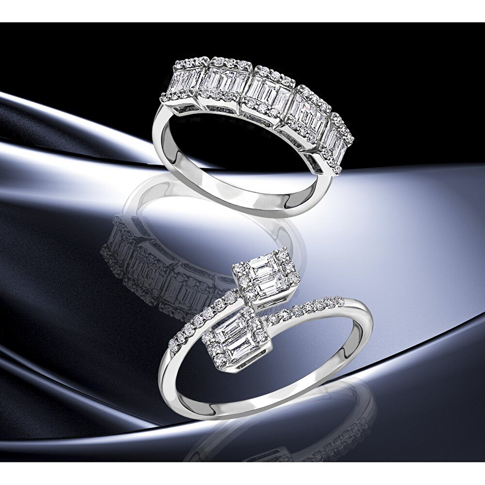 0,38 Karat Baget Pırlanta Yüzük