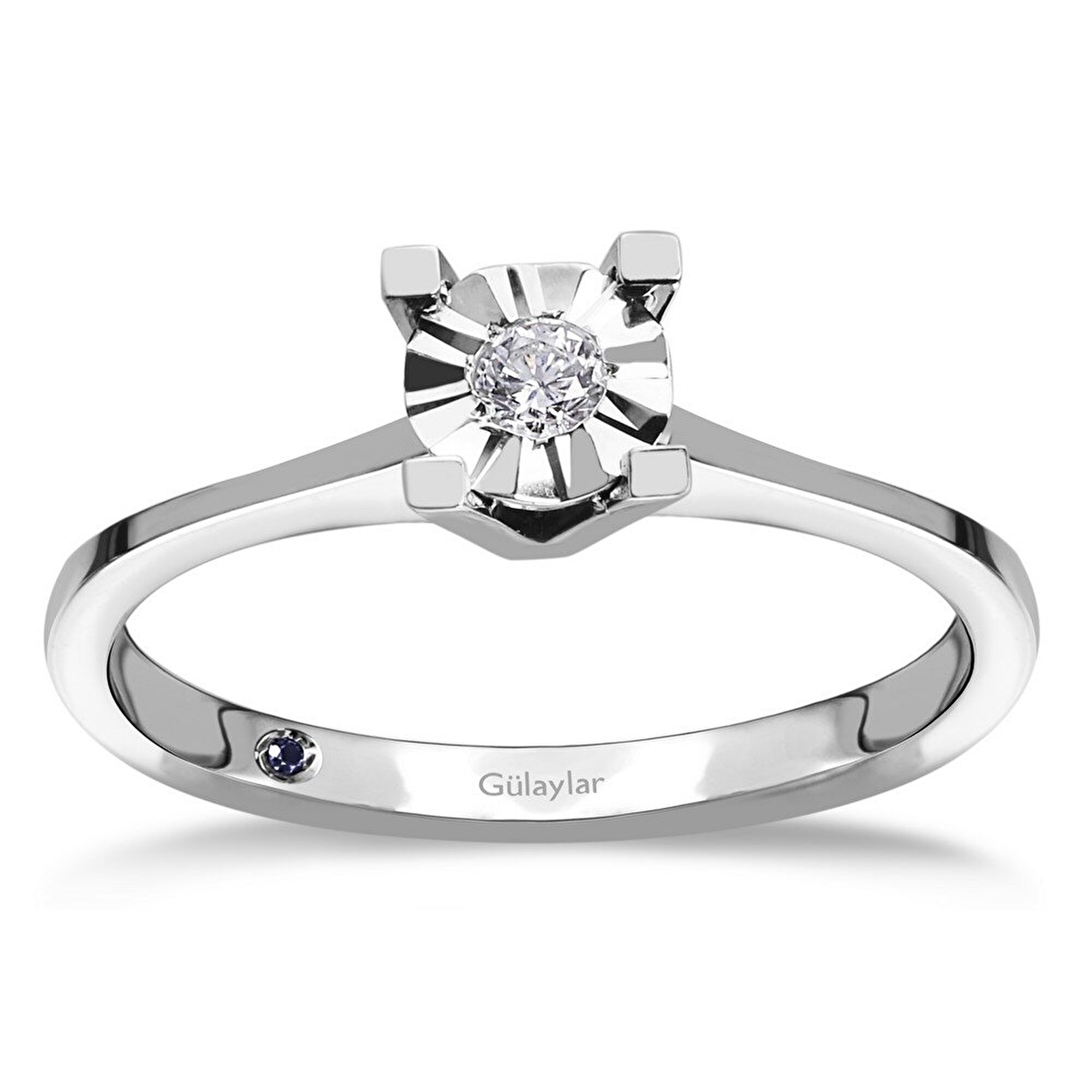 0,09 Karat Tektaş Pırlanta Yüzük