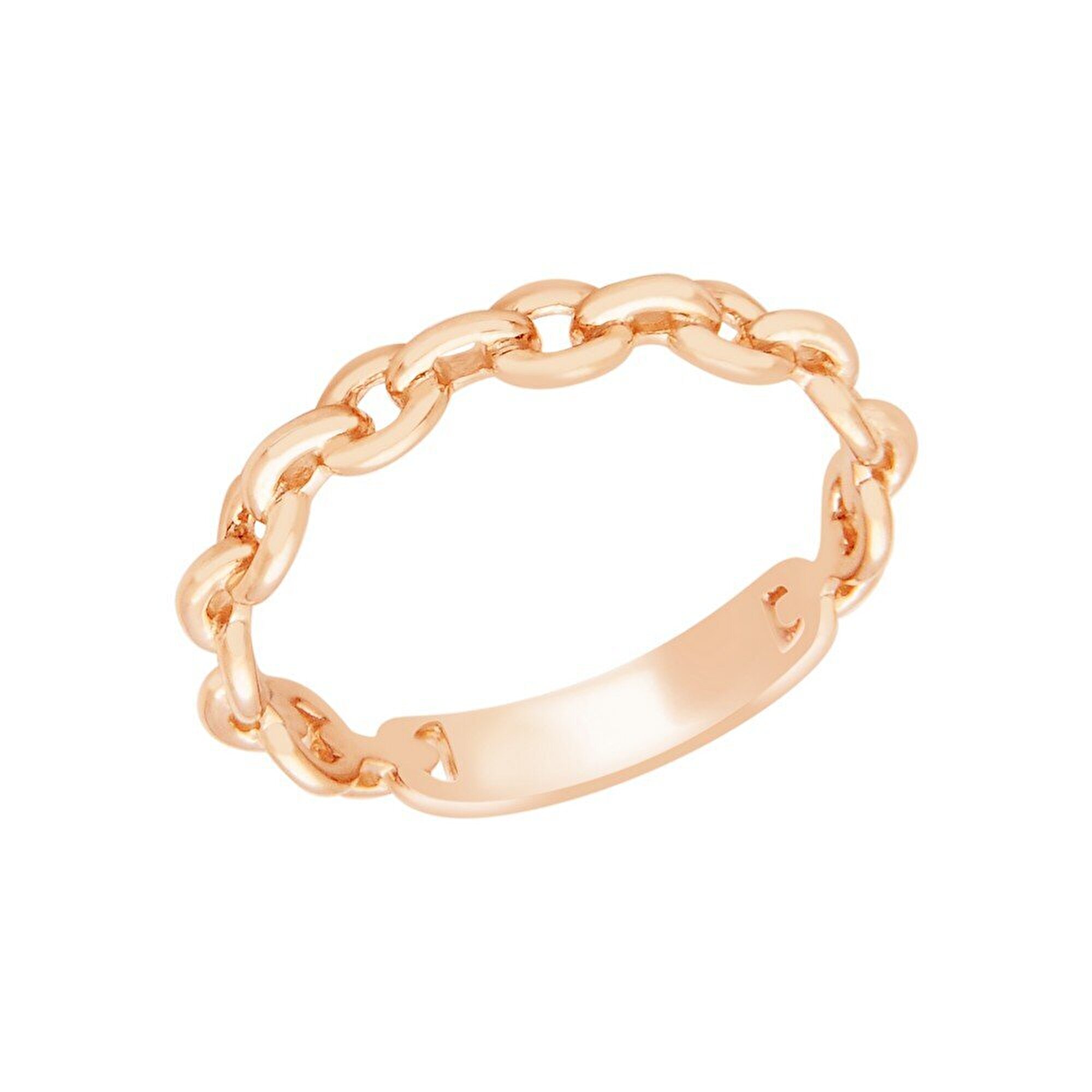 14 Ayar Rose Altın Trend Zincir Yüzük
