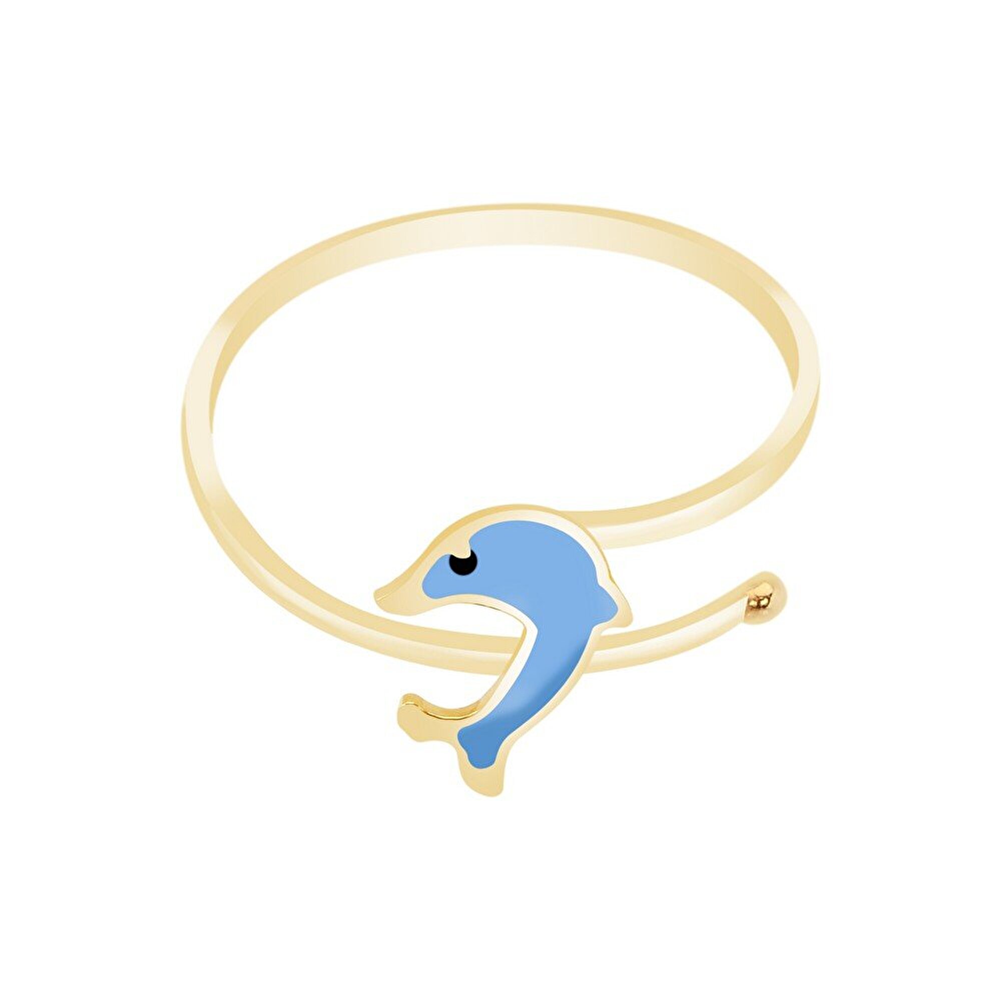 14 Ayar Sarı Altın Yunus  Figürlü Yüzük