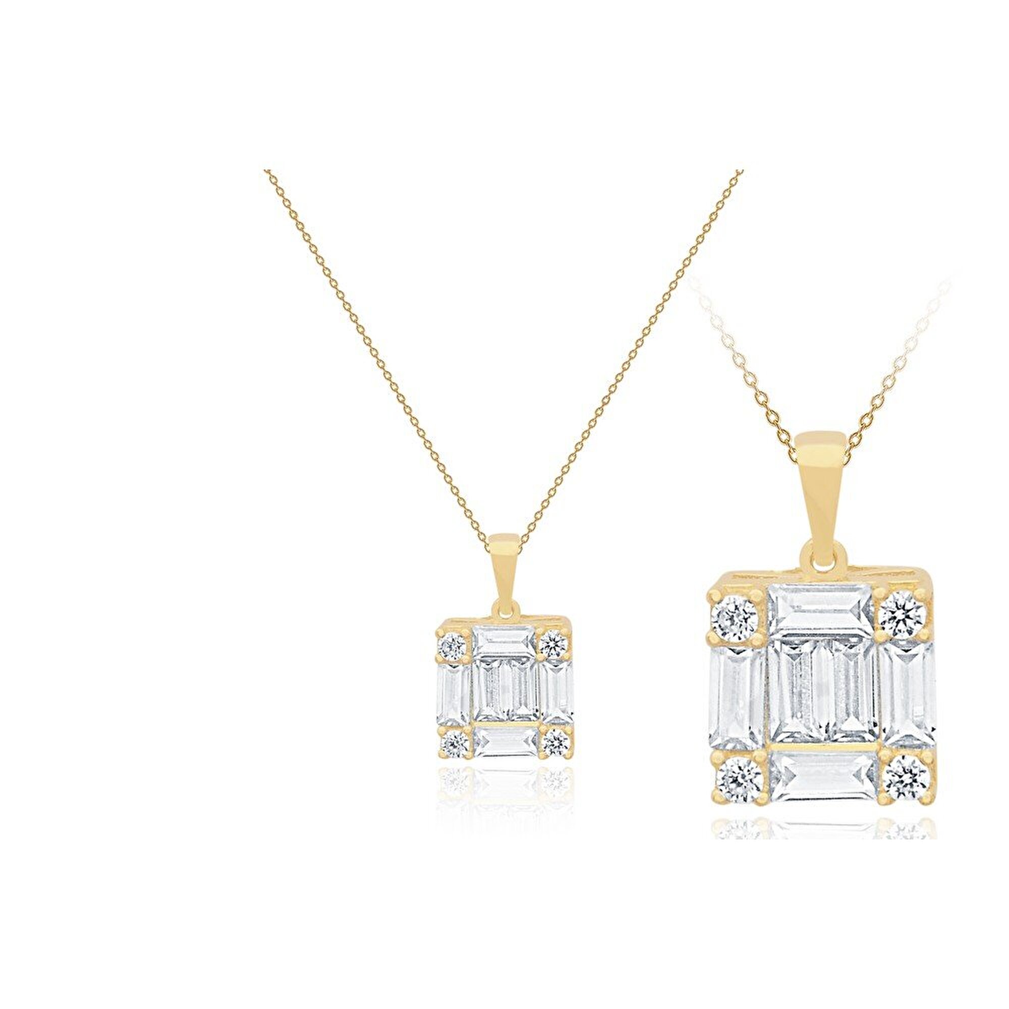 14 Ayar Sarı Altın Baget Kolye