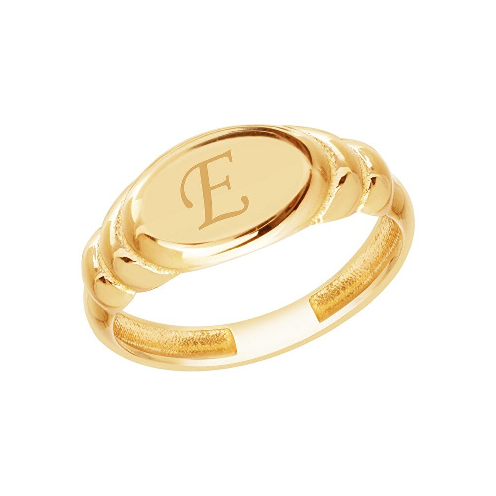 14 Ayar Sarı Altın Kişiye Özel Harf Yüzük