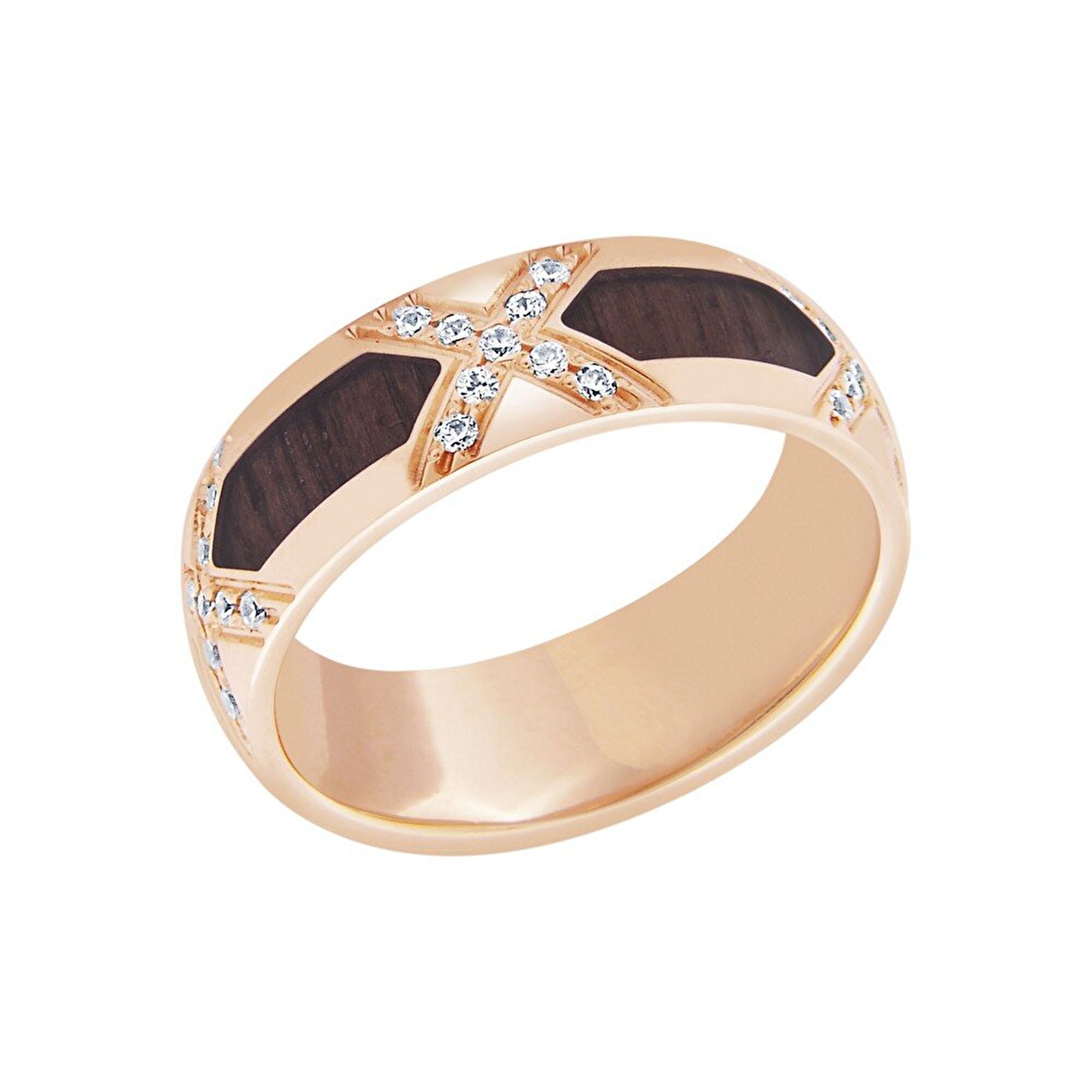 14 Ayar Rose Altın Modern Alyans