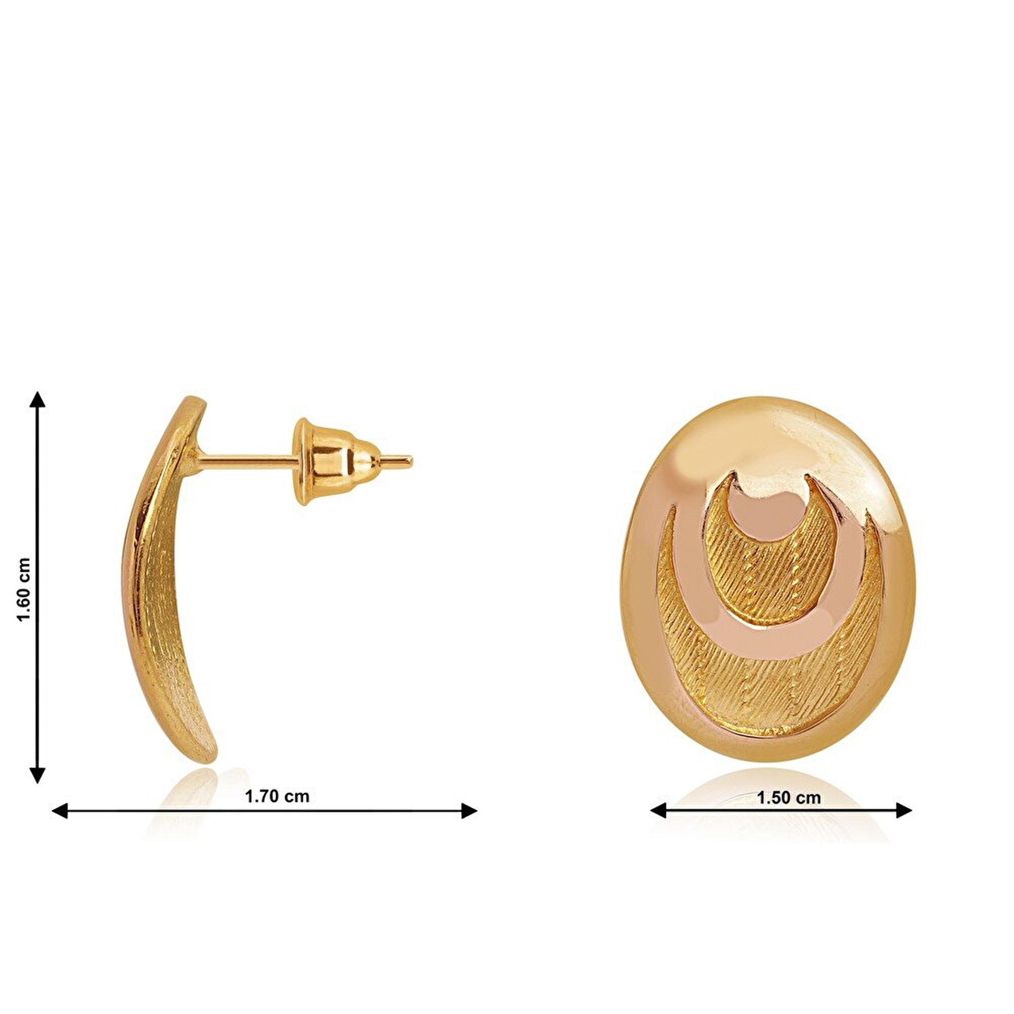 22 Ayar Sarı Altın Trabzon Küpe