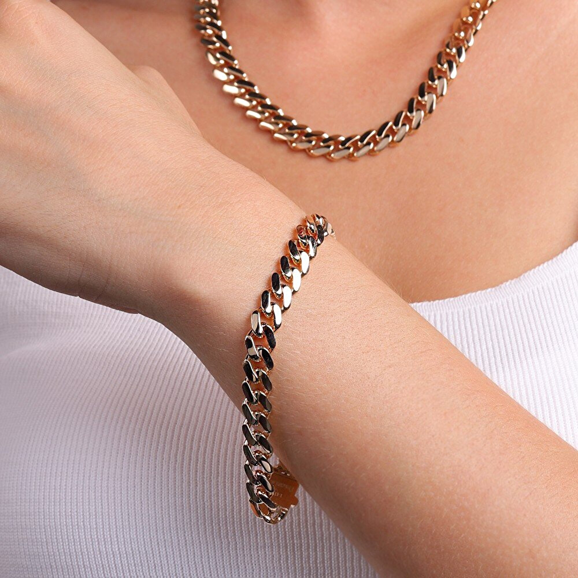 14 Ayar Sarı Altın Trend Gurmet Bileklik