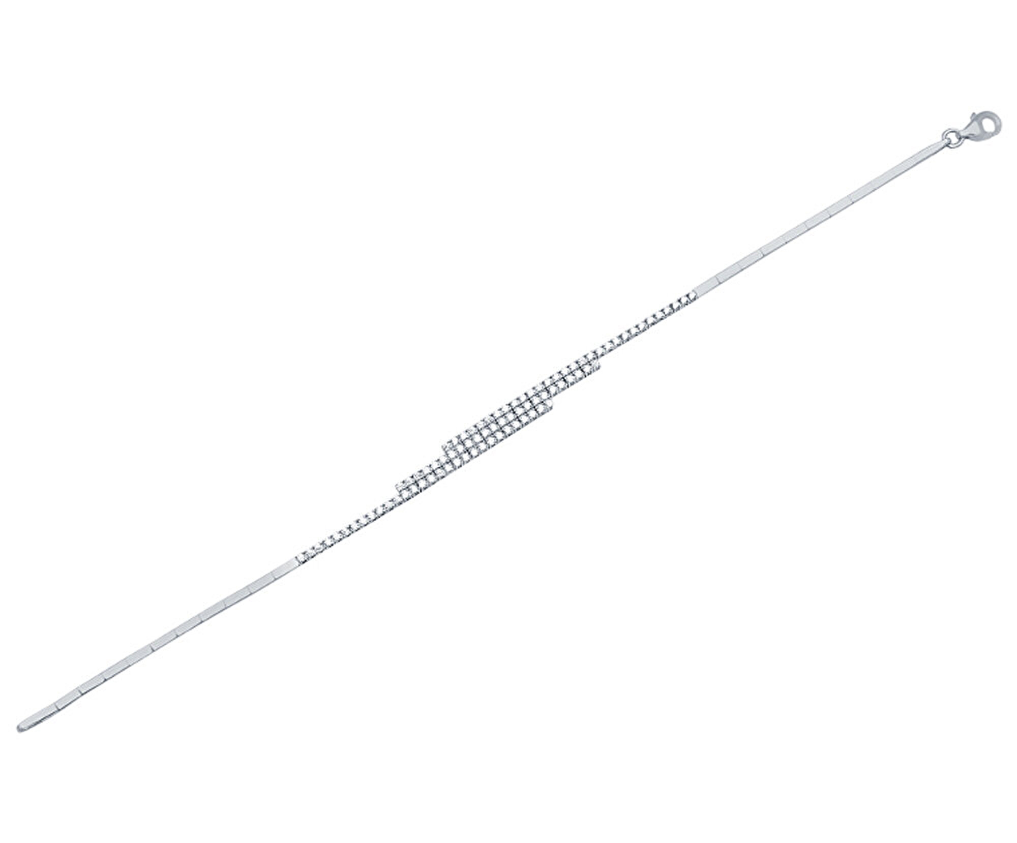 14 Ayar Beyaz Altın Su Yolu Bileklik