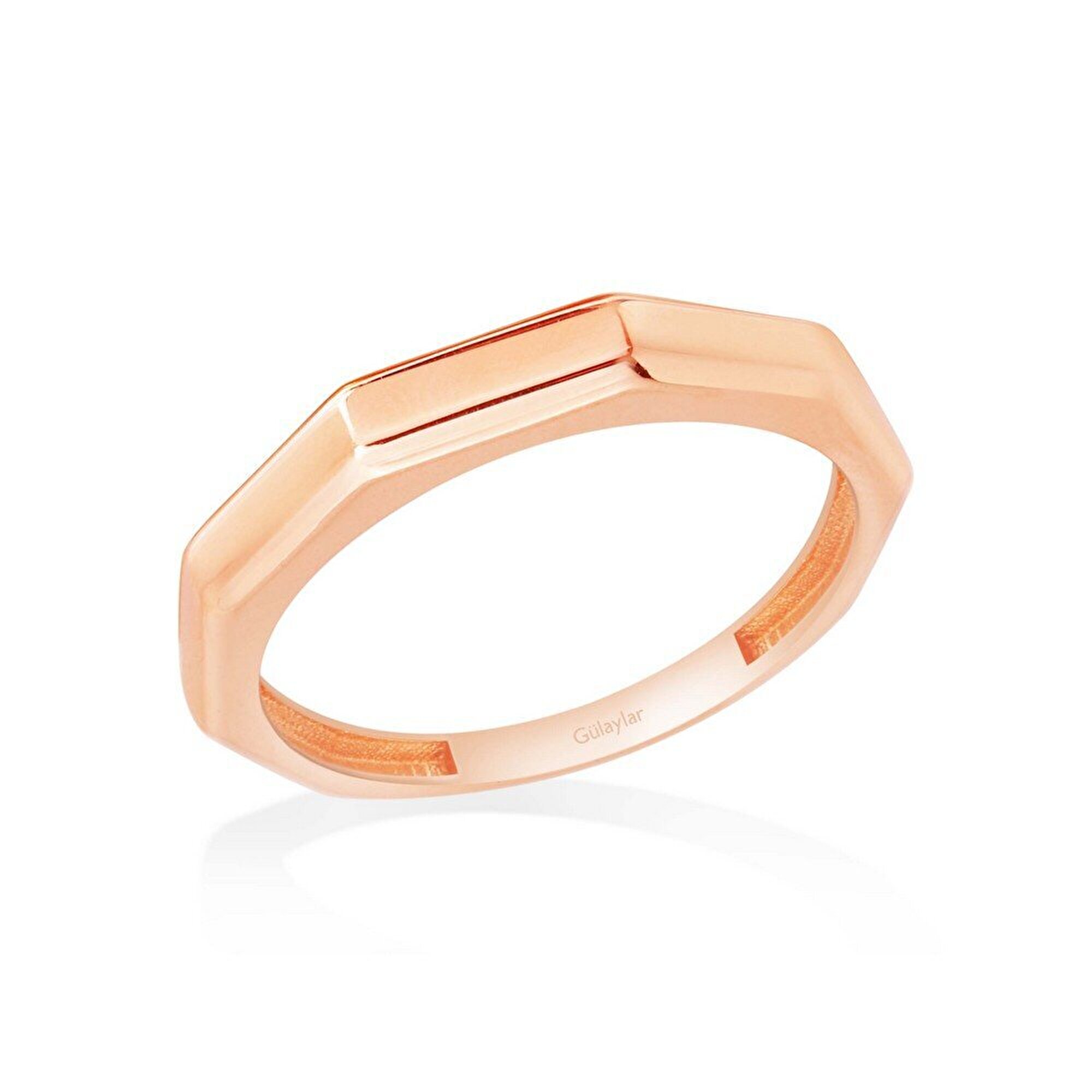14 Ayar Rose Altın Trend Minimal Yüzük