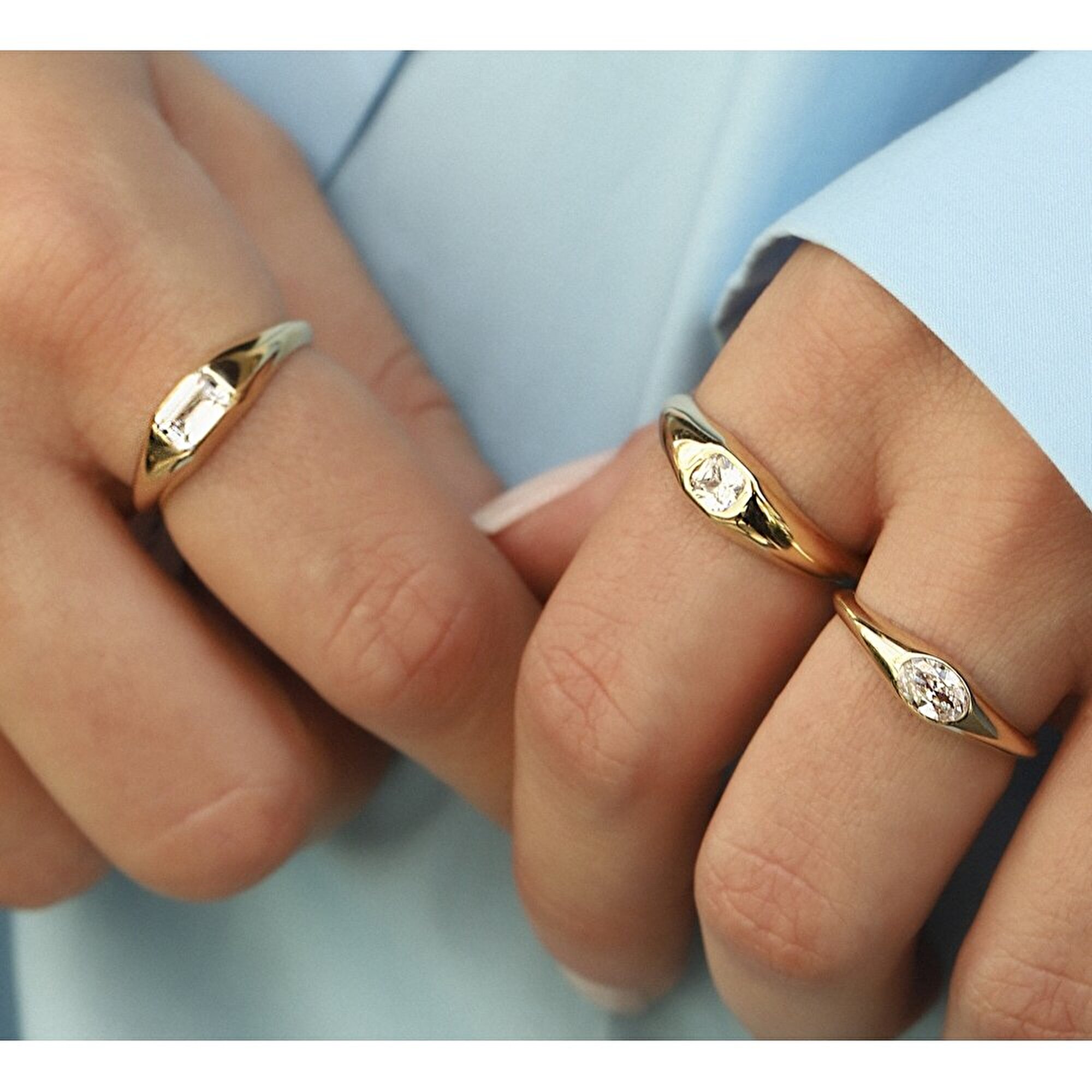 14 Ayar Sarı Altın Trend Yüzük