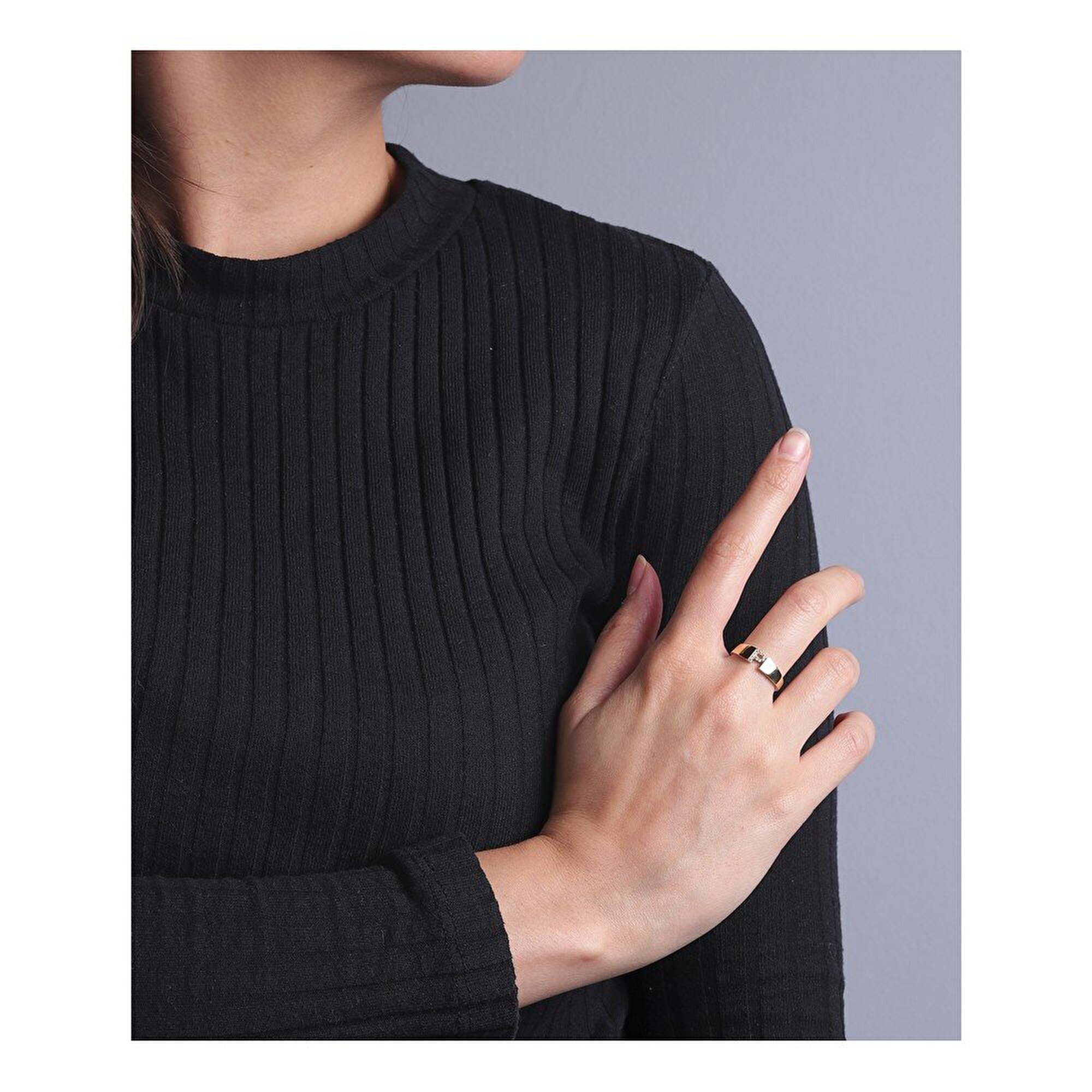 14 Ayar Rose Altın P Harf Yüzük