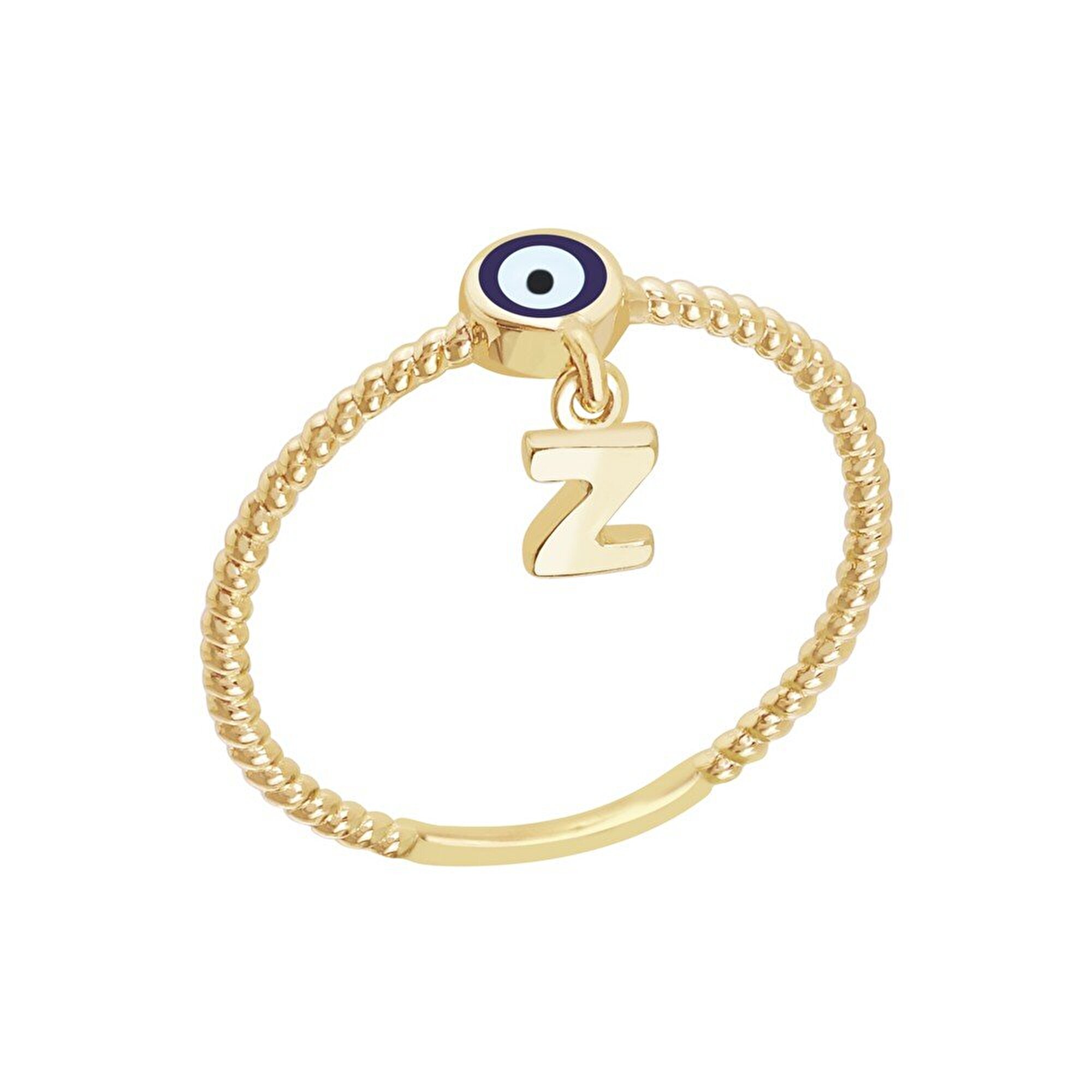 14 Ayar Sarı Altın Z Harf Yüzük