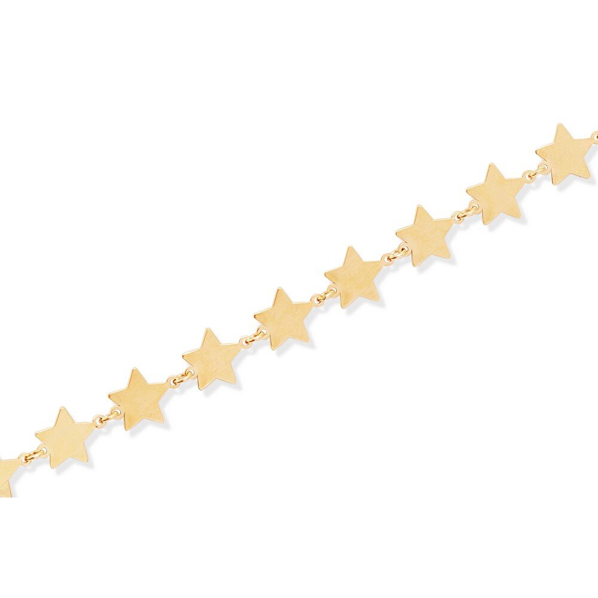 14 Ayar Sarı Altın Yıldız Figürlü Bileklik
