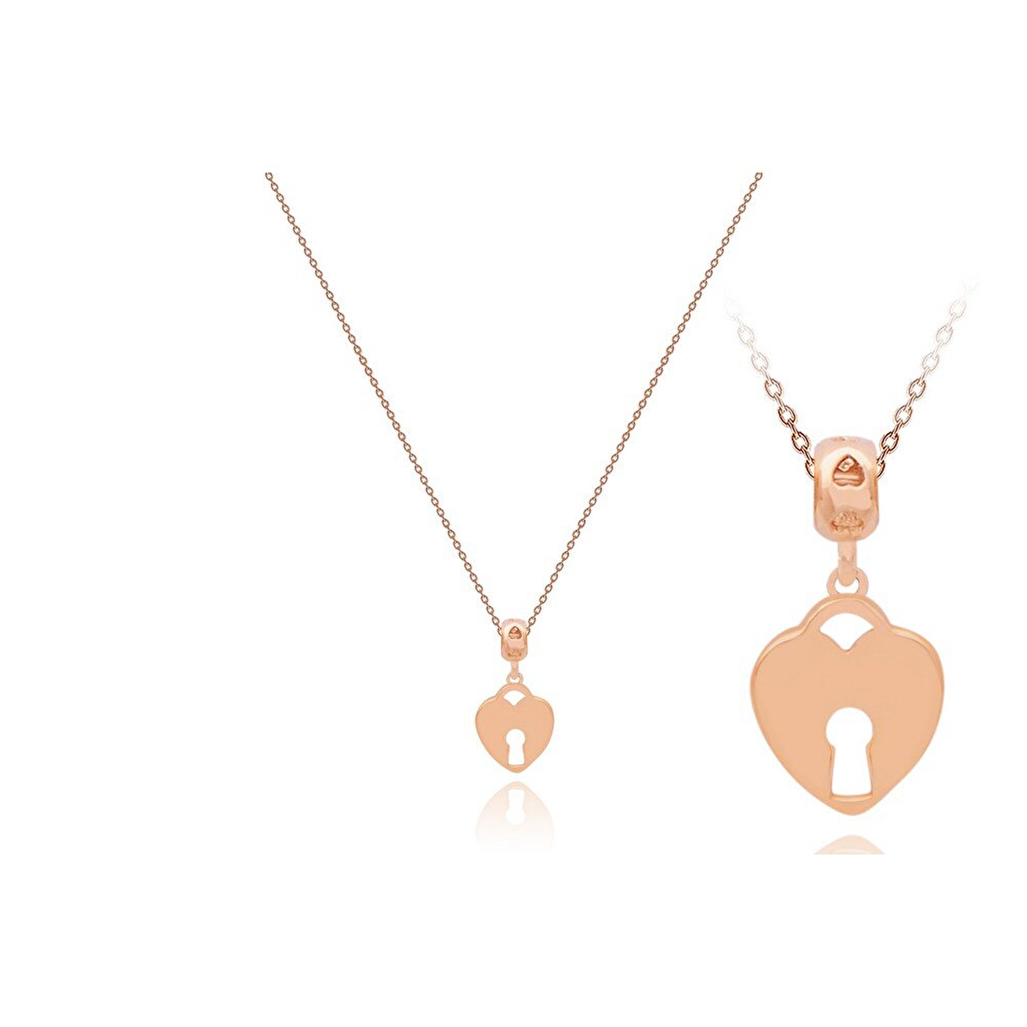 14 Ayar Rose Altın Kalp Figürlü Kolye