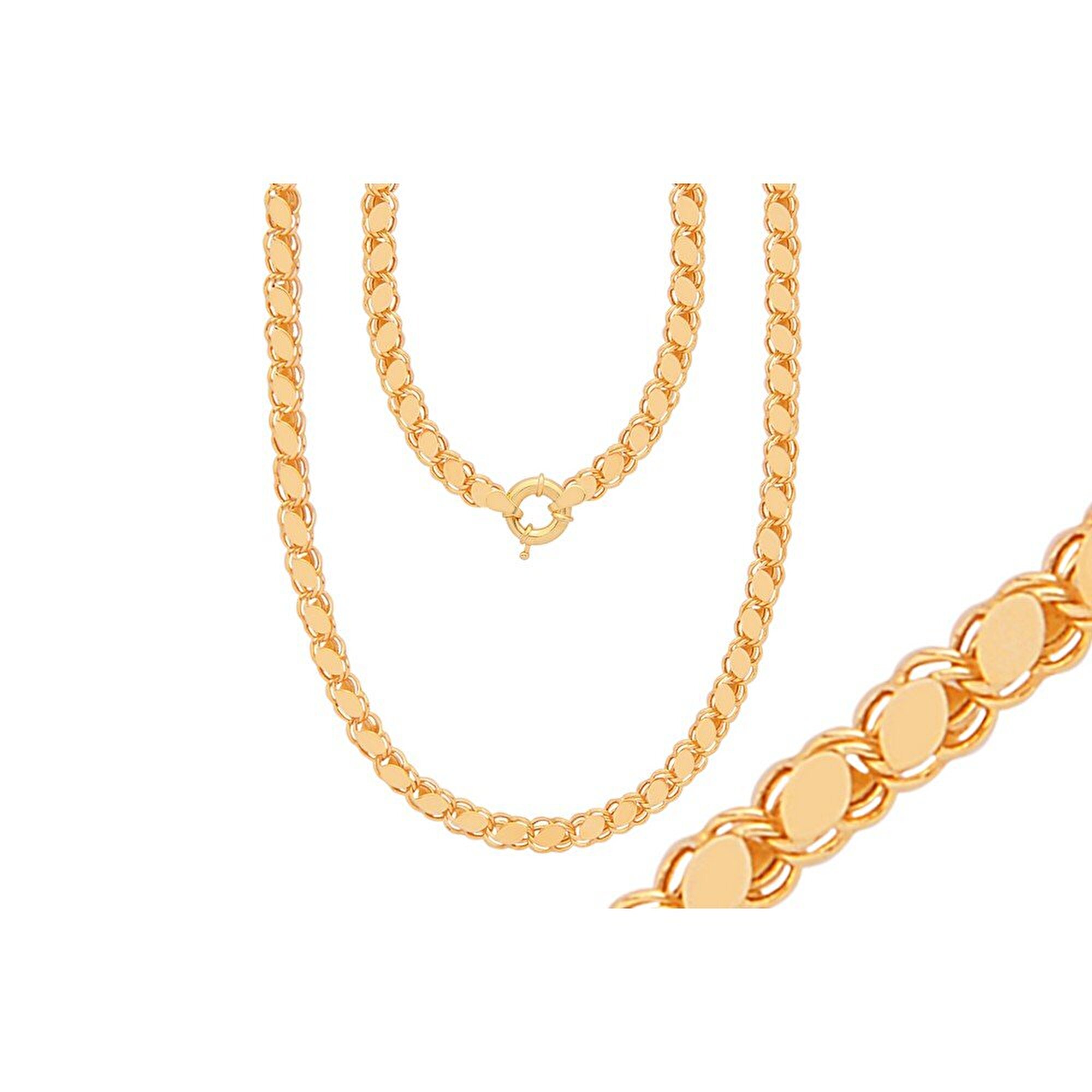 14 Ayar Rose Altın Trend Pullu Zincir