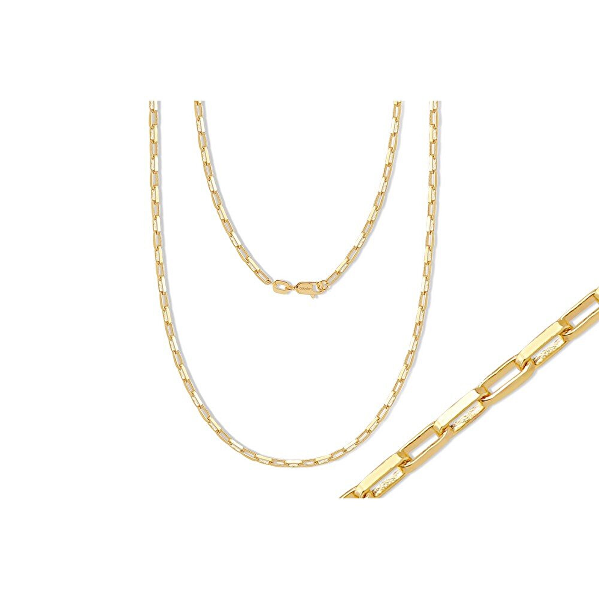 14 Ayar Sarı Altın Trend Ataç Zincir