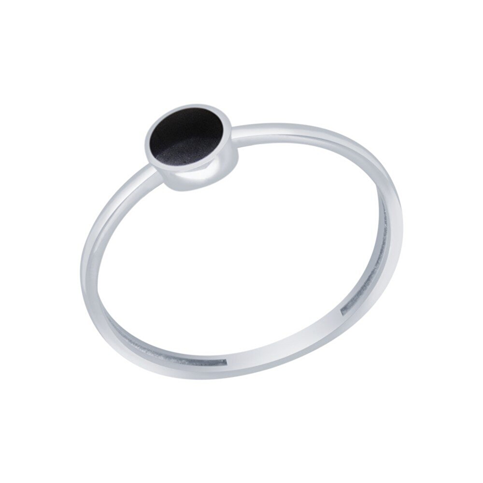 14 Ayar Siyah Mineli Minimal Yüzük