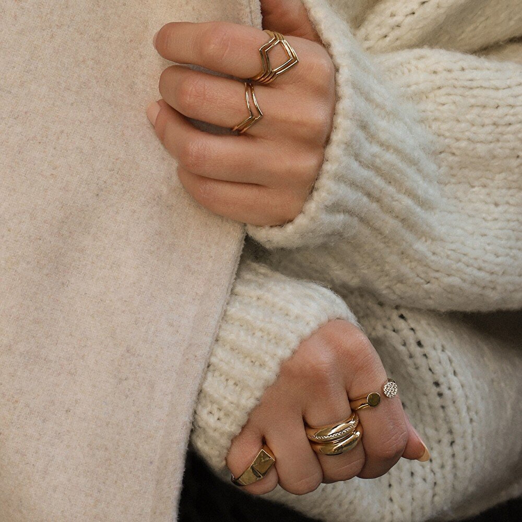 14 Ayar Sarı Altın Trend Minimal Yüzük