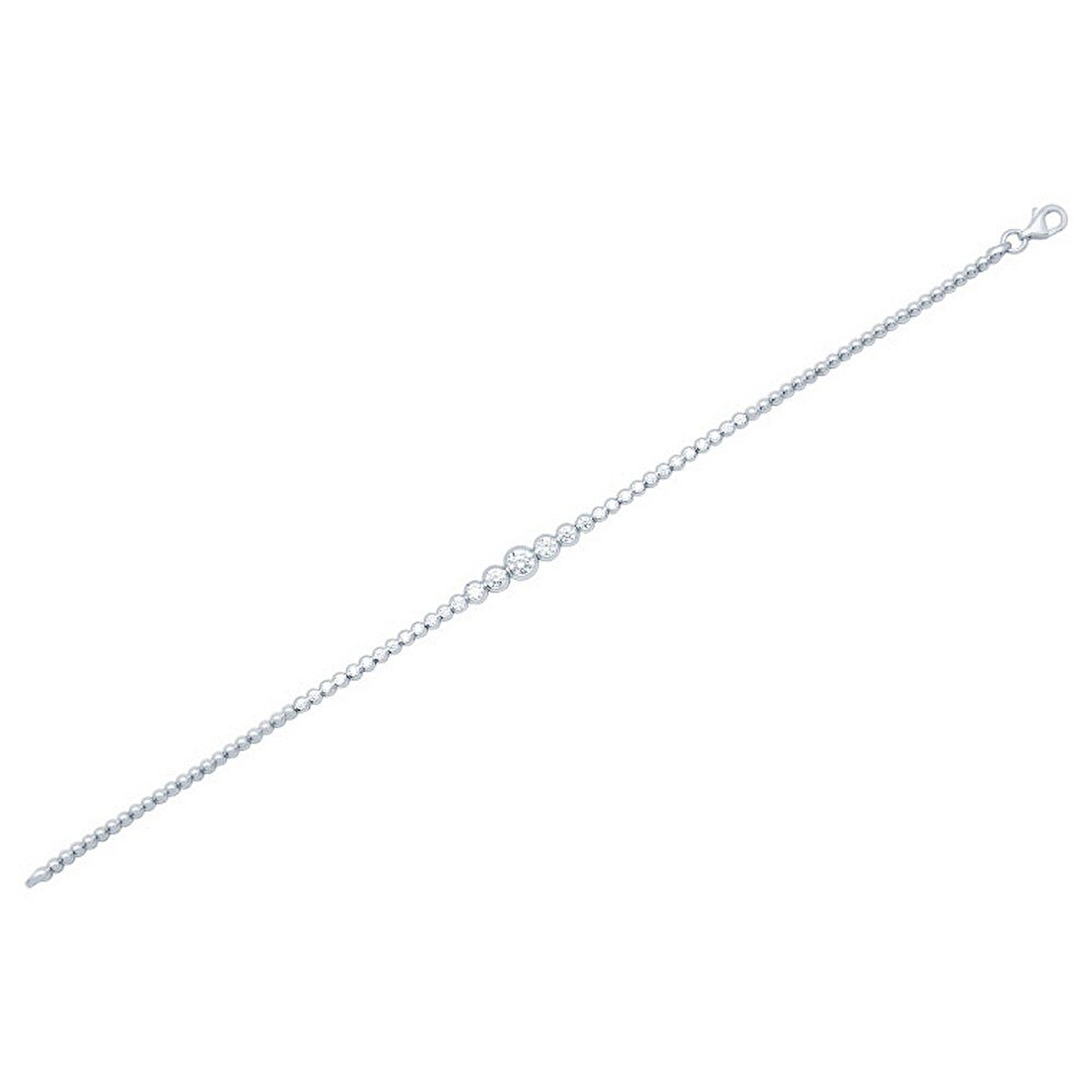 14 Ayar Beyaz Altın Su Yolu Bileklik