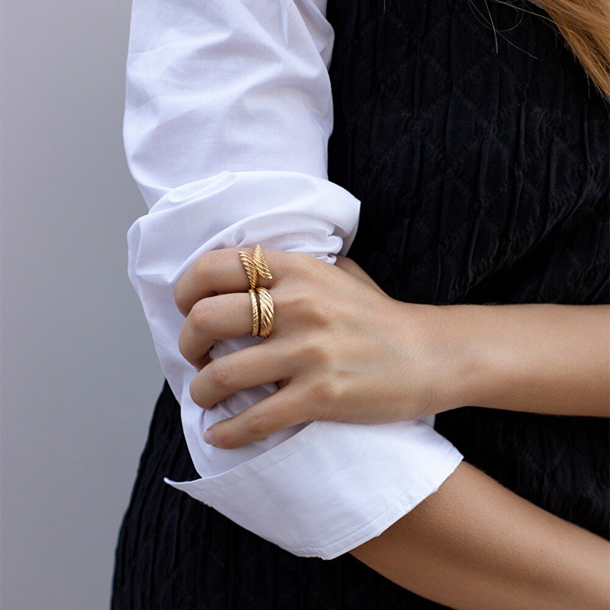 14 Ayar Sarı Altın Trend Burgu Yüzük