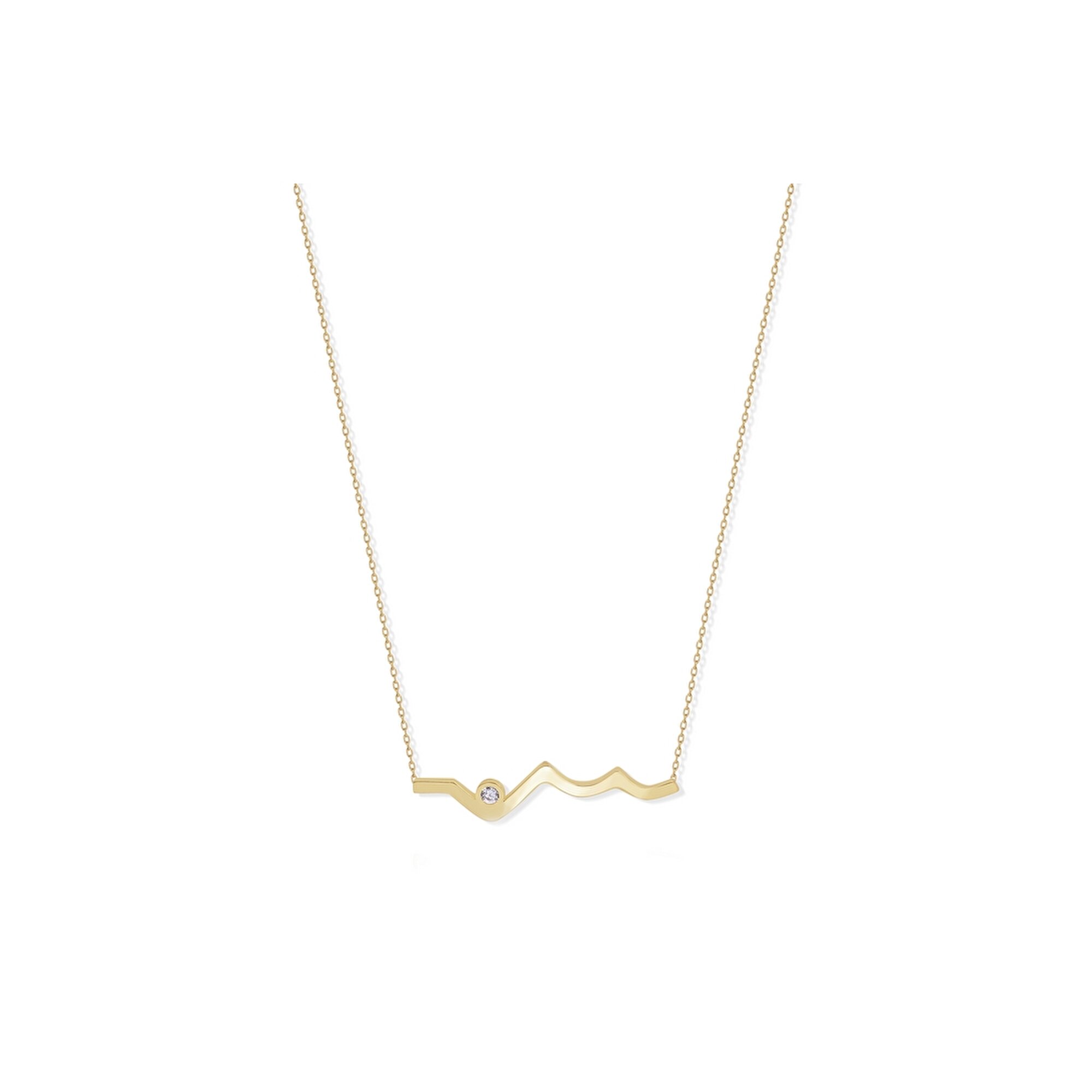 8 Ayar Sarı Altın Nabız Kolye