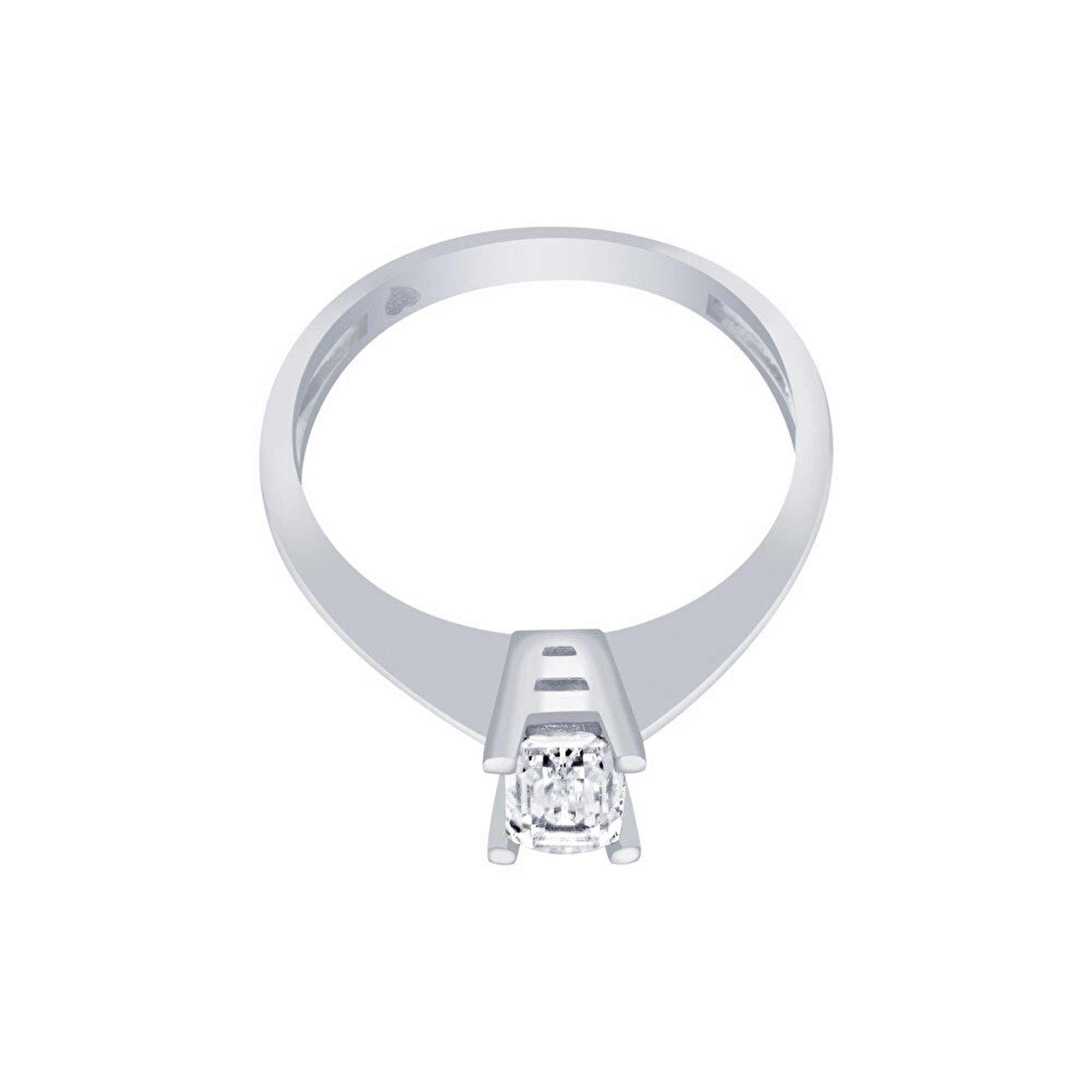 14 Ayar Beyaz Altın Baget Yüzük